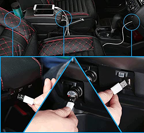 Nissan Versa & Almera 2020-2021 Center Console Armrest Storage Box - PU Leather Organizer with USB Port & Ashtray - Perfect for Car Accessories, Road Trips & Daily Commute