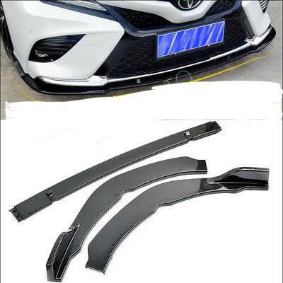 2018-2020 Toyota Camry SE XSE Gloss Black Front Bumper Lip Spoiler Kit (3-Piece) - Aggressive Style Upgrade for Enhanced Aerodynamics & Sporty Look - Perfect for Car Enthusiasts & Street Racing