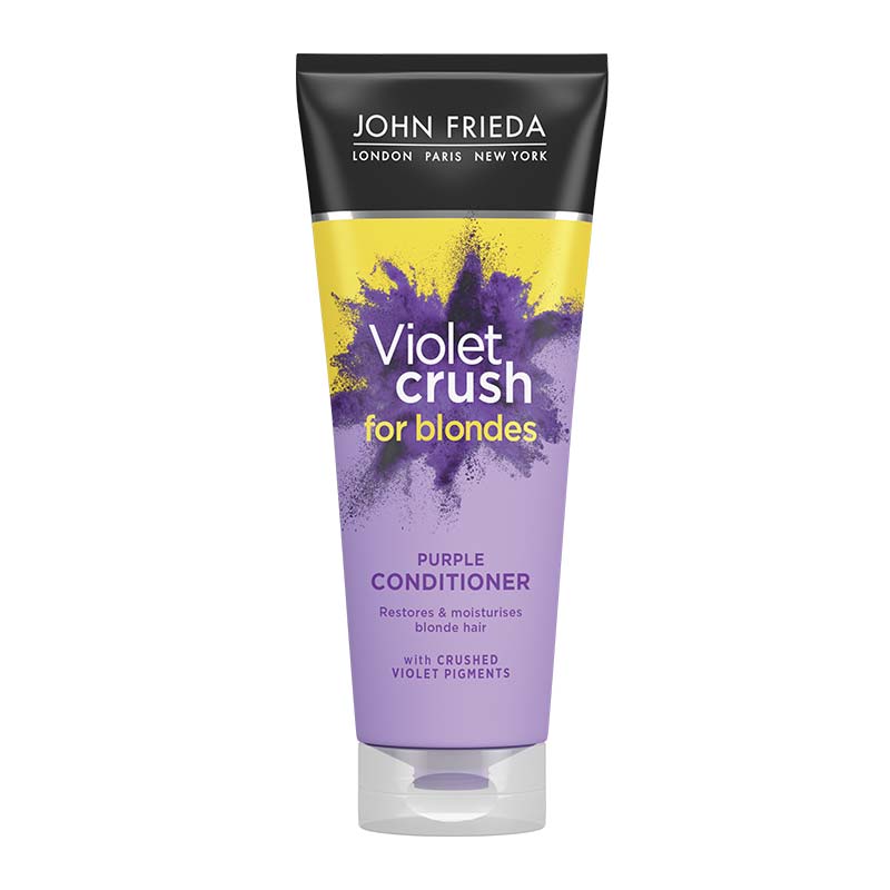 John Frieda Violet Crush Purple Shampoo & Conditioner for Blondes - Tones Brassiness & Brightens Blonde Hair - Perfect for Salon-Quality Color Maintenance at Home