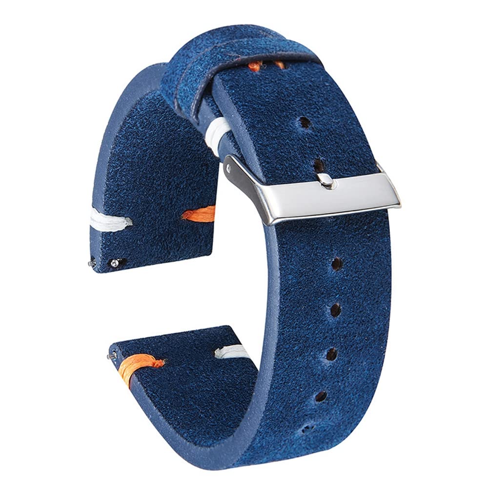 Vintage 20mm 22mm Quick Release Leather Watch Band for Men - Casual & Dress Wear