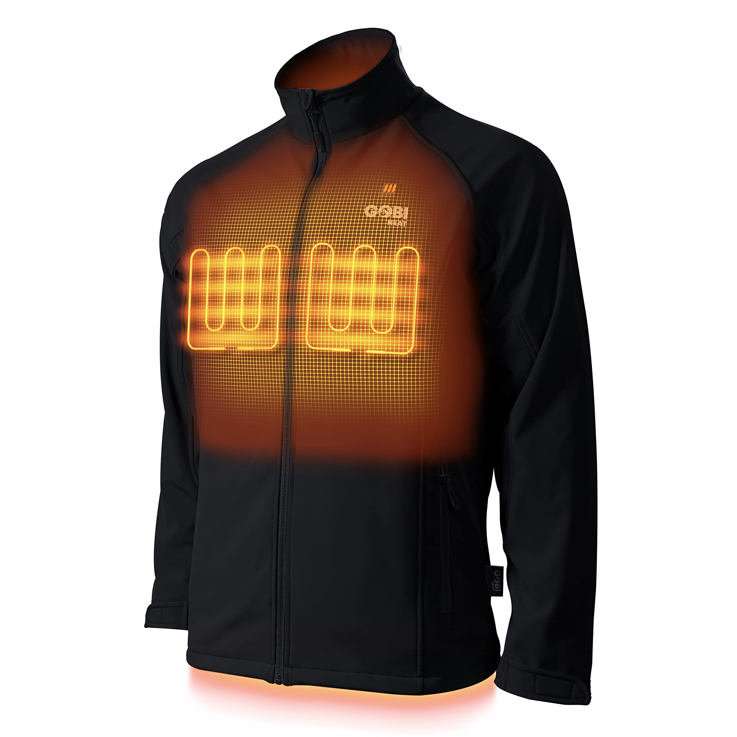 Gobi Heat Sahara Men's Heated Jacket with 10-Hour Battery & USB Charger - Machine Washable Winter Coat for Outdoor Work, Camping & Cold Weather Activities