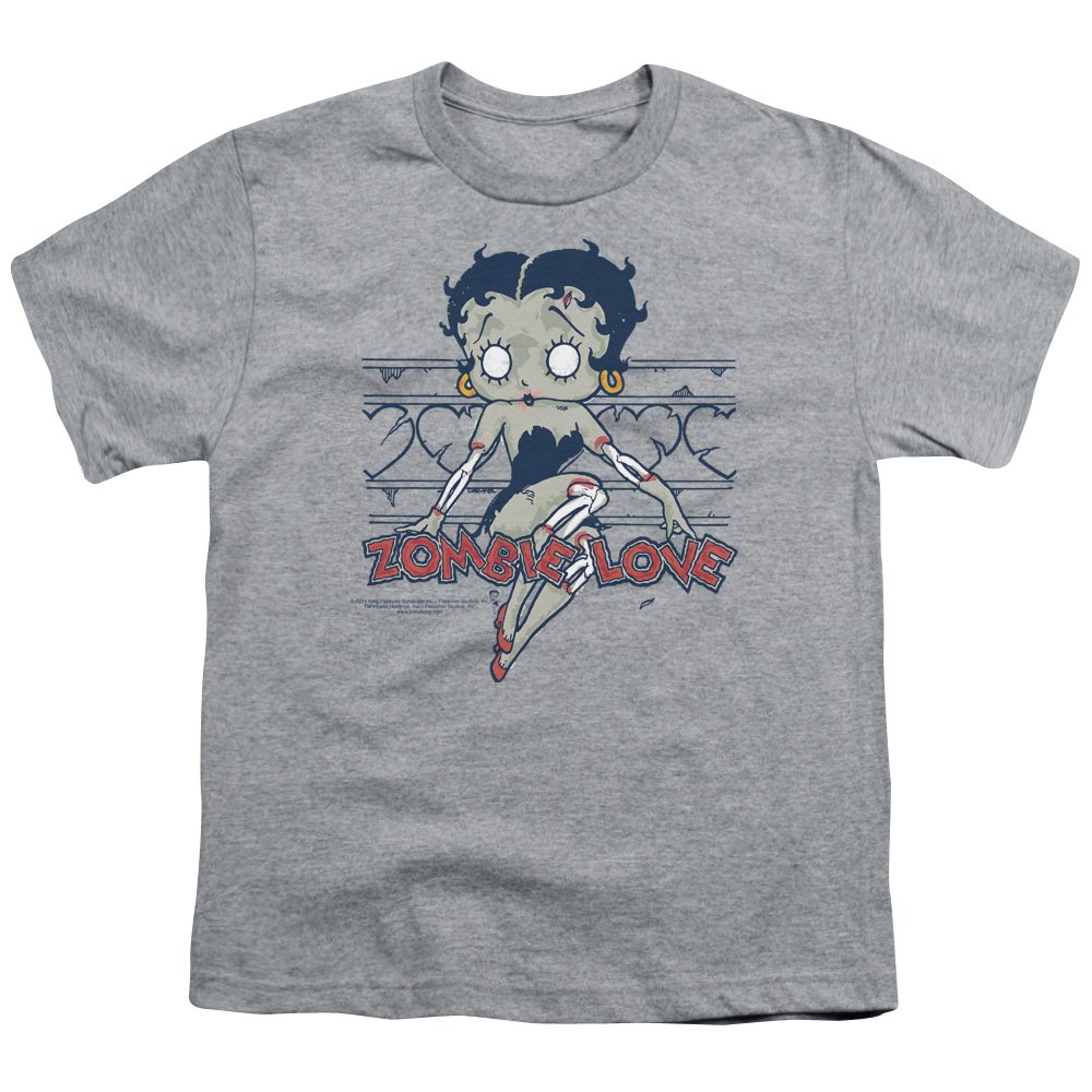 Betty Boop Zombie Pinup Unisex Youth T-Shirt for Boys & Girls - Halloween Costume, Cosplay & Casual Wear