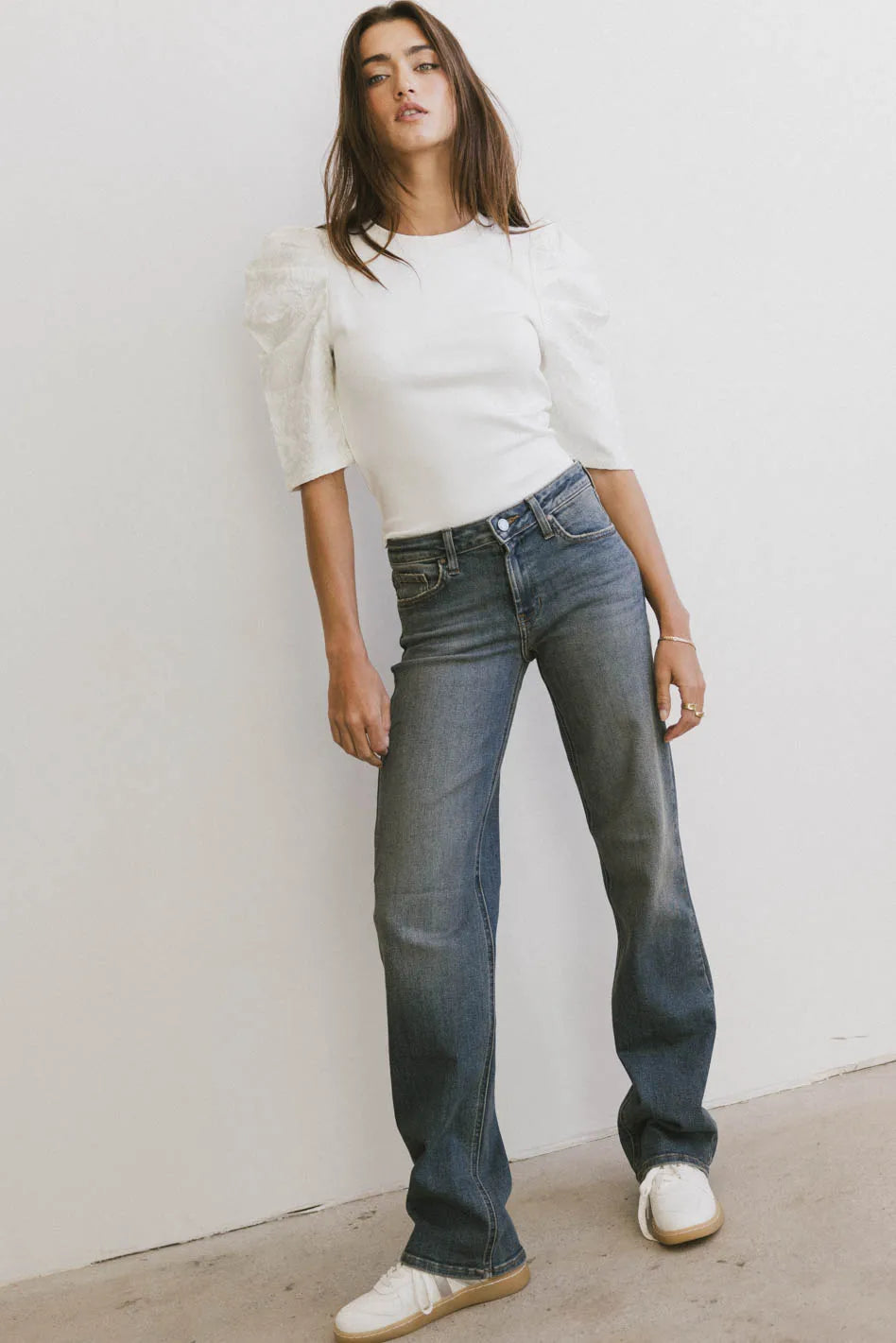 Alicia Women's Straight Leg Jeans - High Waist Slim Fit Denim Pants for Casual Wear & Everyday Outfits
