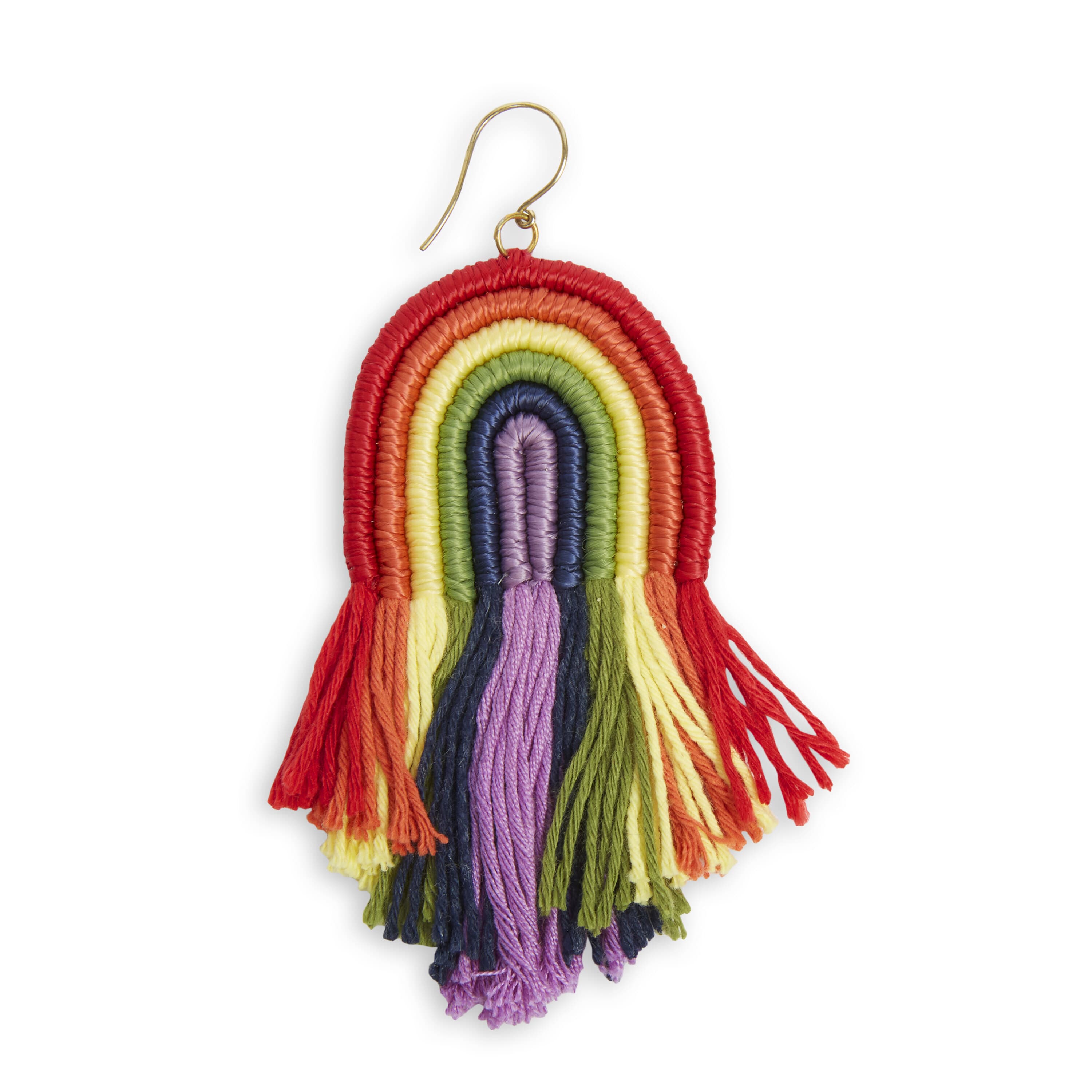 Handmade Rainbow Crochet Charm Earrings - Cyrus Style Boho Jewelry for Women, Perfect for Festivals, Parties & Everyday Wear