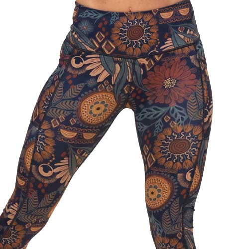 Wanderlust Yoga Leggings for Women - High Waisted Stretchy Workout Pants - Perfect for Gym, Running, Travel & Lounge