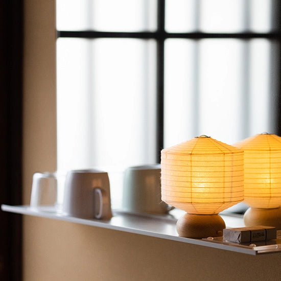 Mini Yame Lantern - Traditional Japanese Square Paper Lantern (Chochin) for Home Decor, Zen Garden, Tea Ceremony & Asian-Themed Events