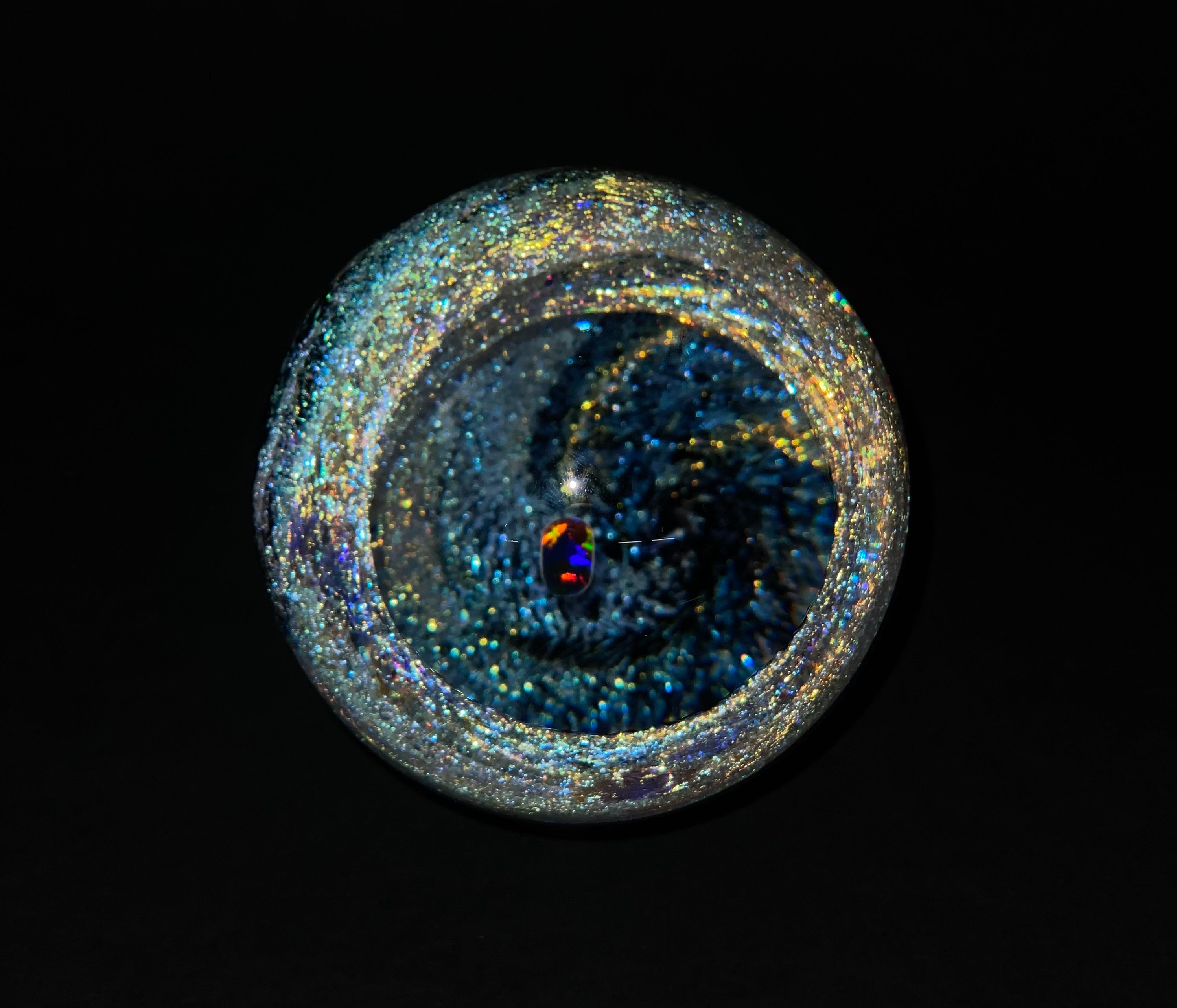 Vortex Marble Storm with Opal - High-Quality Decorative Marble for Home & Office | Perfect for Gifts, Zen Gardens, and Interior Design
