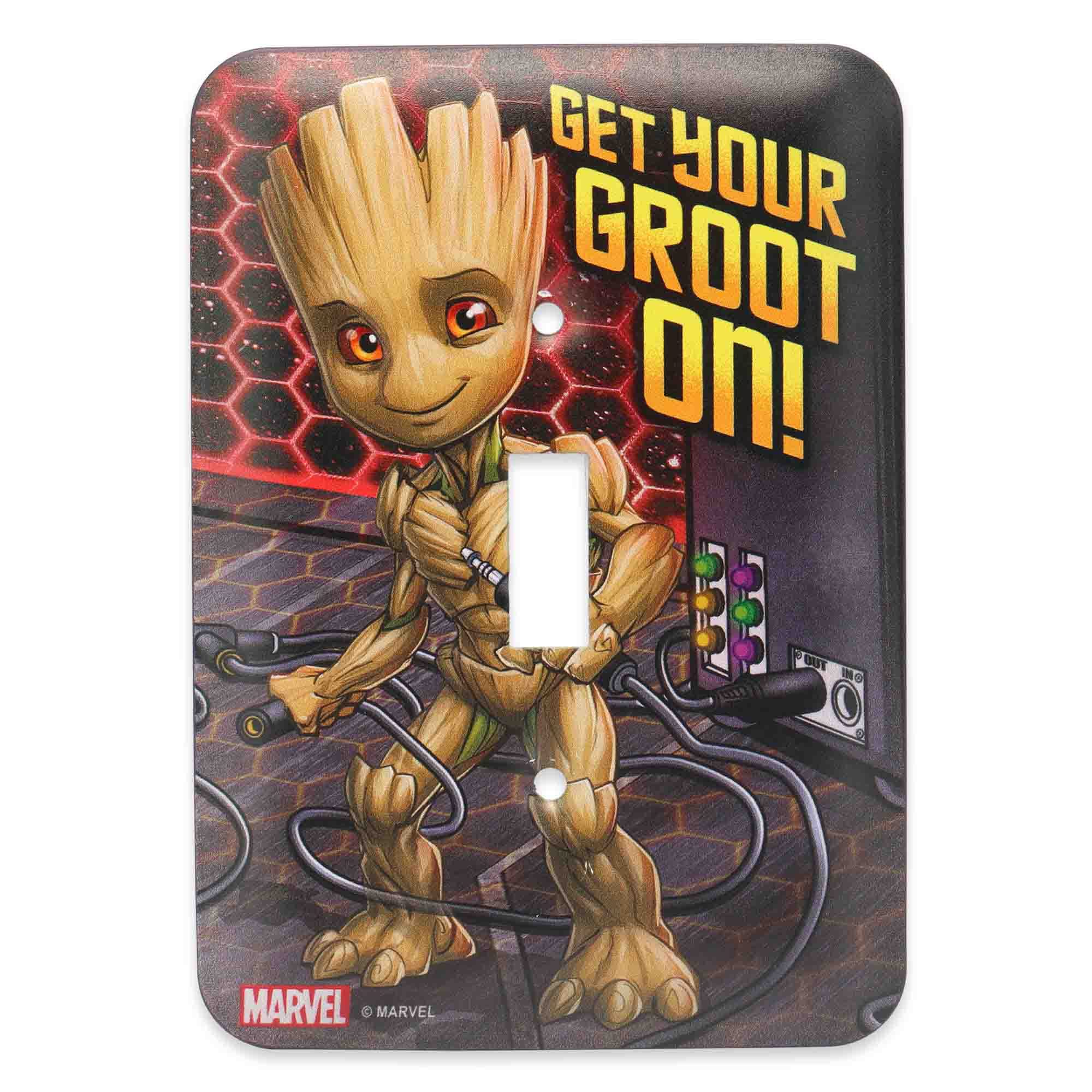 Marvel Groot Metal Light Switch Cover - Unique Superhero Home Decor for Bedroom, Man Cave & Kids Room - Perfect for Marvel Fans & Guardians of the Galaxy Collectors