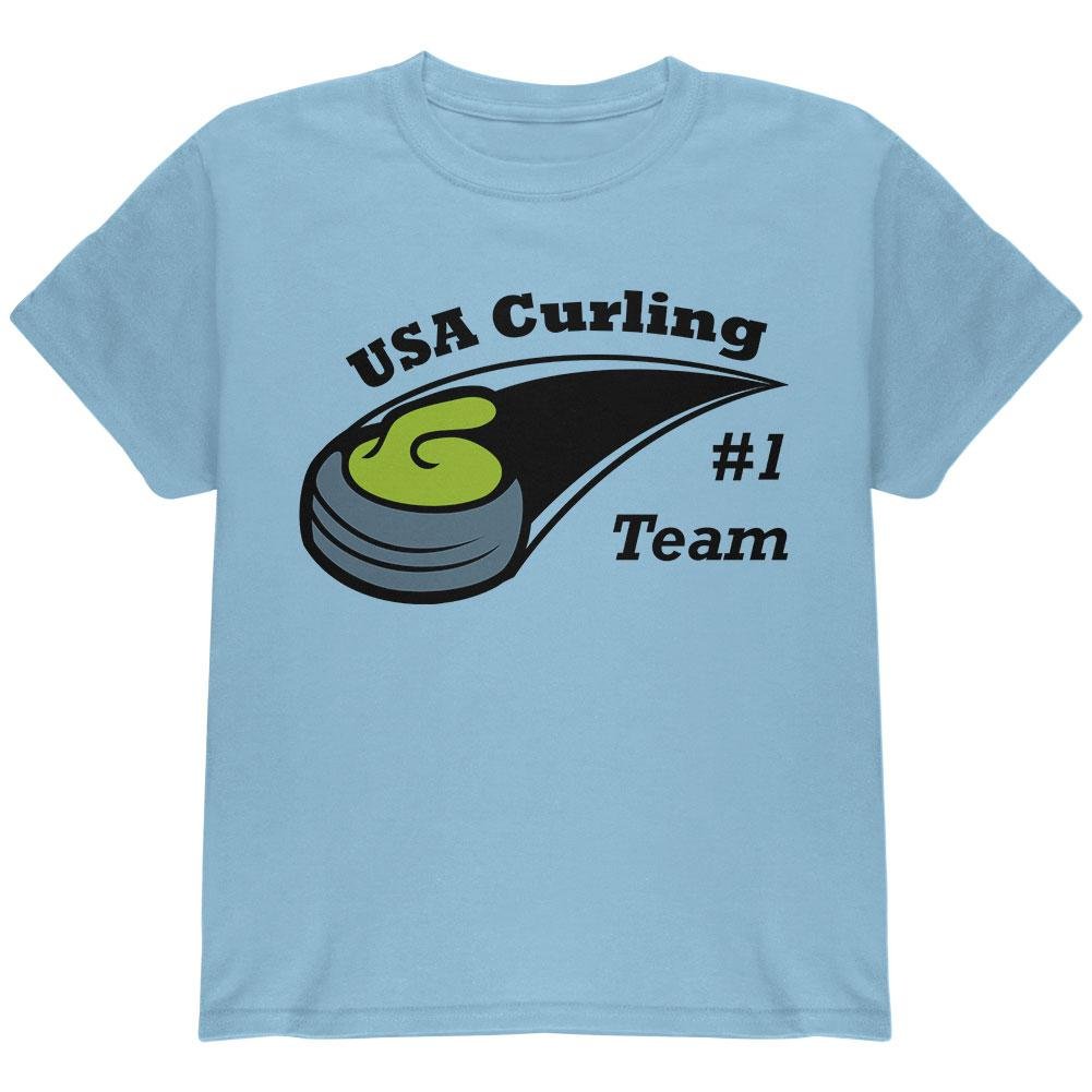 USA Winter Games Curling Team Youth T-Shirt - Light Blue | Comfortable & Stylish for Sports Fans & Casual Wear