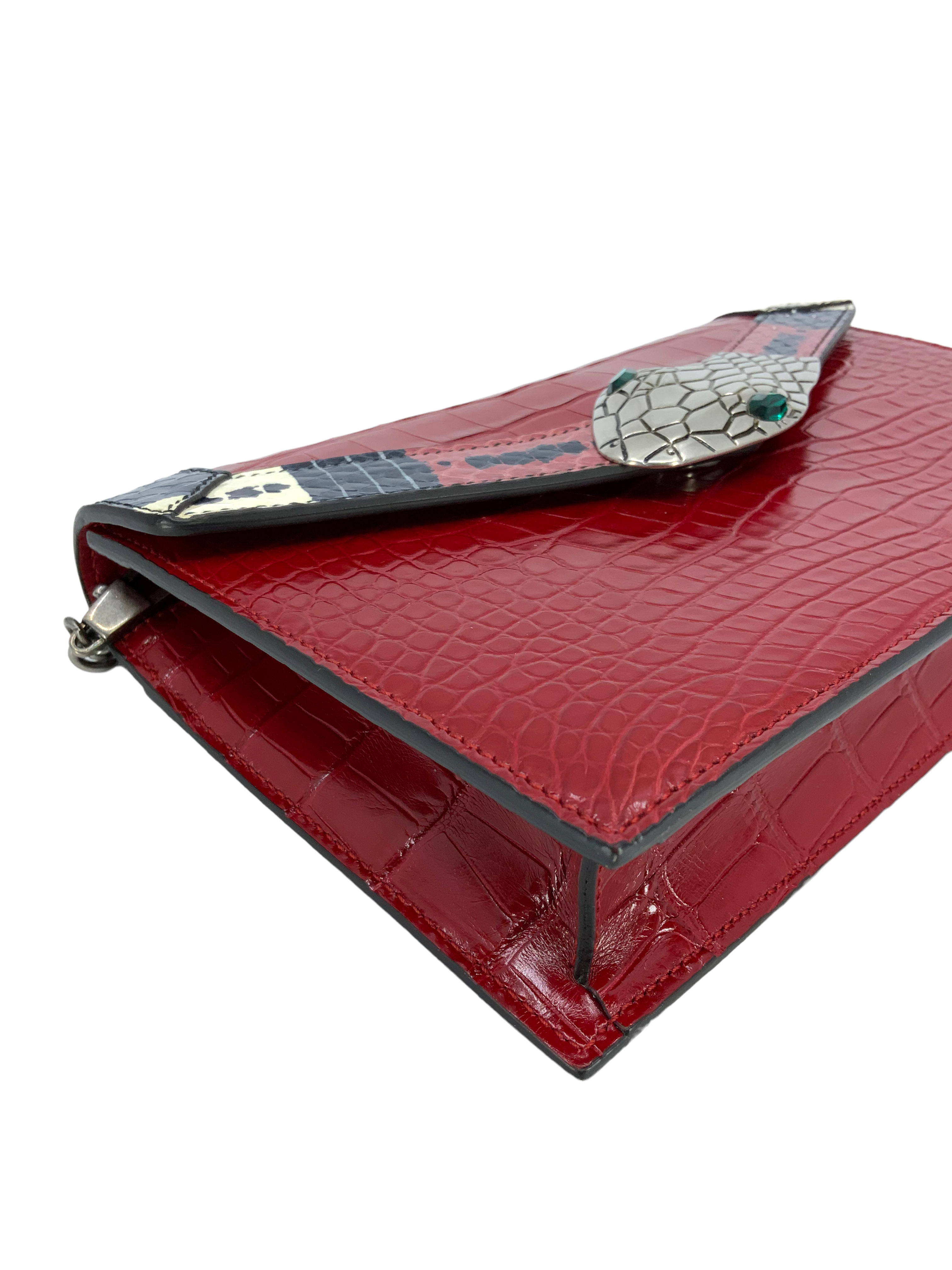 Authentic GUCCI Alligator Leather Small Lilith Crossbody Bag - Luxury Designer Handbag for Women | Perfect for Evening Parties, Date Nights & Special Occasions