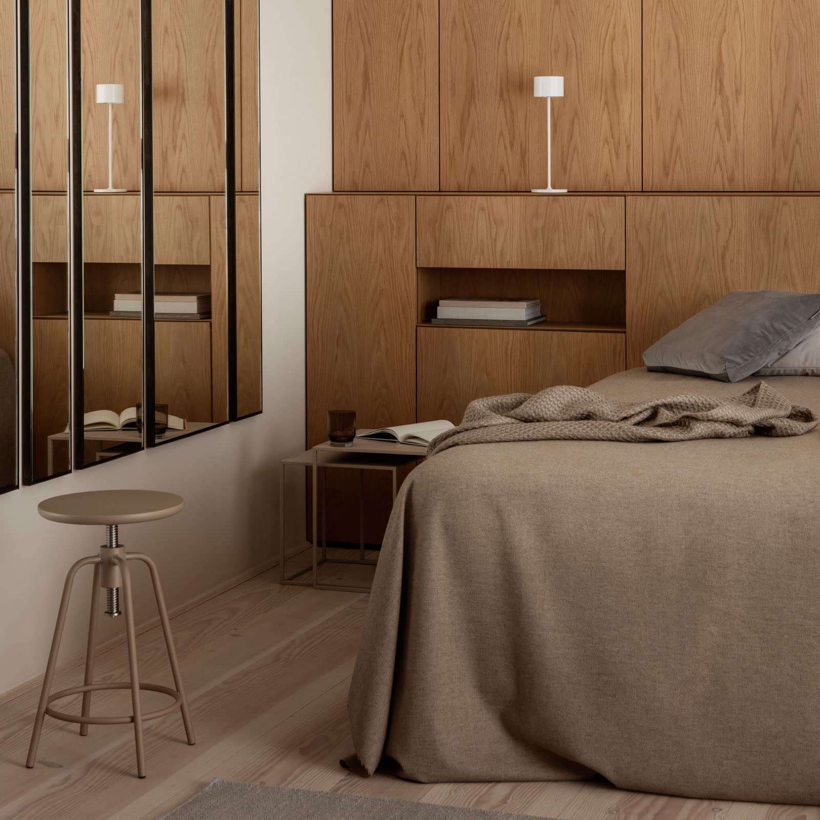 Blomus Farol Mobile LED Light - Warm Grey, One Size - Perfect for Bedroom, Living Room, and Office Decor