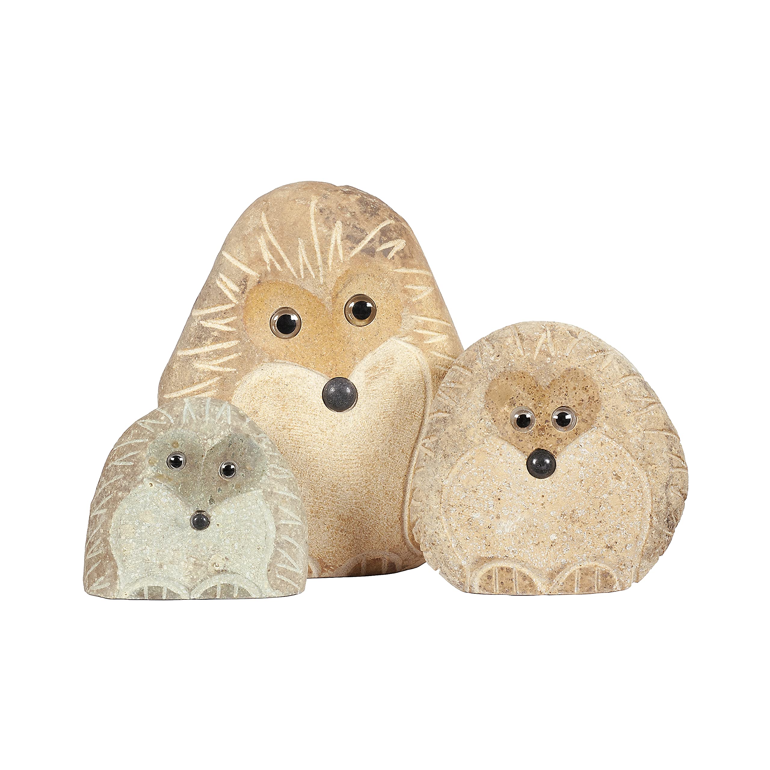 Small 3 Standing Hedgehog Family Pack - Cute Home Decor for Shelf Display, Nursery Room & Garden Decorations