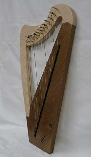 Zither Heaven - 12-String Lap Harp with Maple & Black Walnut Wood - Perfect for Folk Music, Meditation & Home Decor