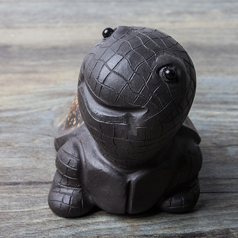 Handmade Yixing Clay Tortoise Tea Pet - Traditional Chinese Tea Ceremony Companion for Good Luck & Fortune - Perfect for Tea Lovers & Collectors