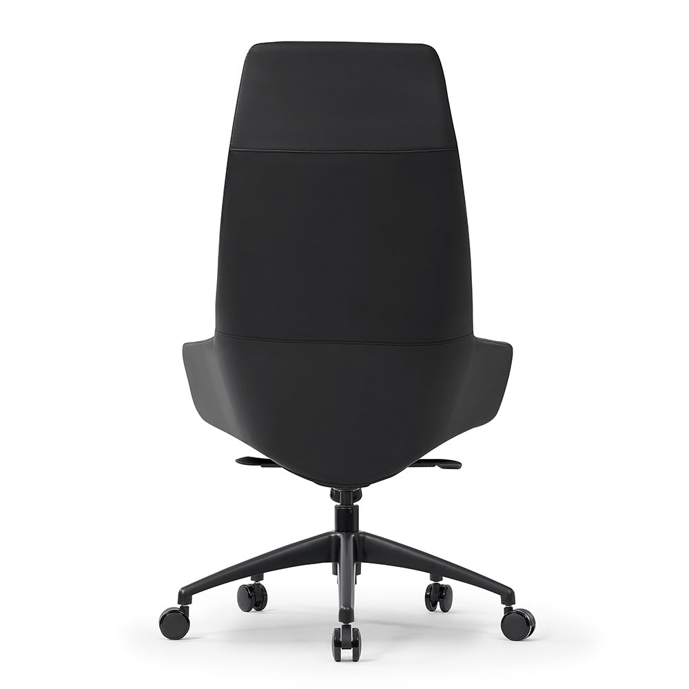 CRUZ Ergonomic High Back Office Chair - Black - Adjustable Lumbar Support for Comfort & Posture - Perfect for Home Office & Workspaces