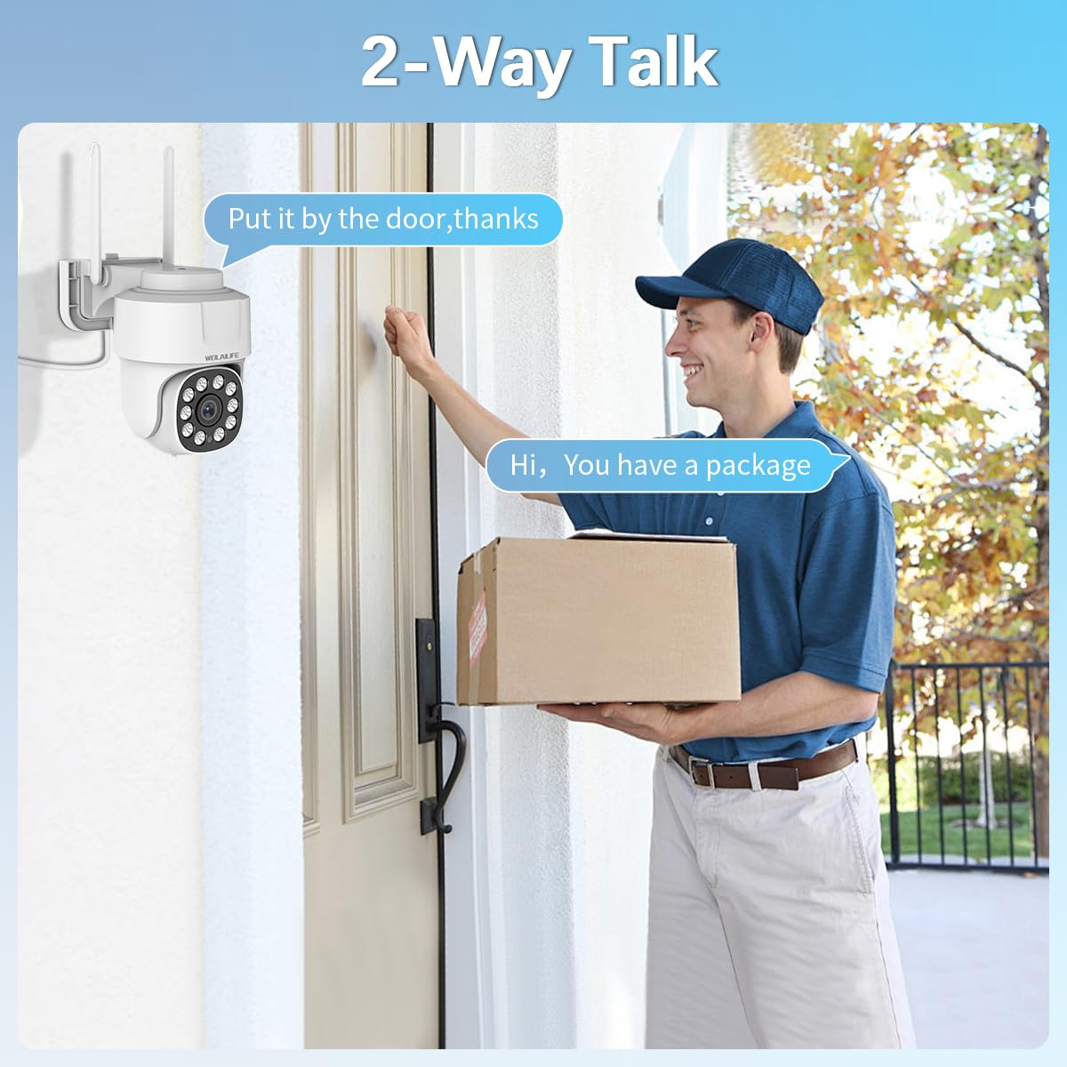 Auto Tracking & 2-Way Audio Outdoor Wireless Security Camera System - WiFi PTZ Home Surveillance with Night Vision | Ideal for Backyard, Garage & Business Security Monitoring