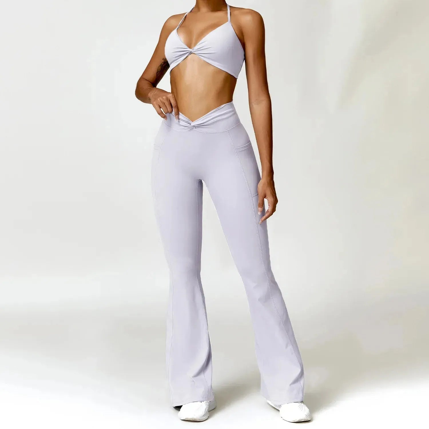 2PCS Women's Sexy Yoga Tracksuit Set - Sports Bra, Shorts & Leggings for Gym, Running, Fitness Workout | Comfortable Athletic Wear for Women | Perfect for Yoga, Pilates & Home Exercise