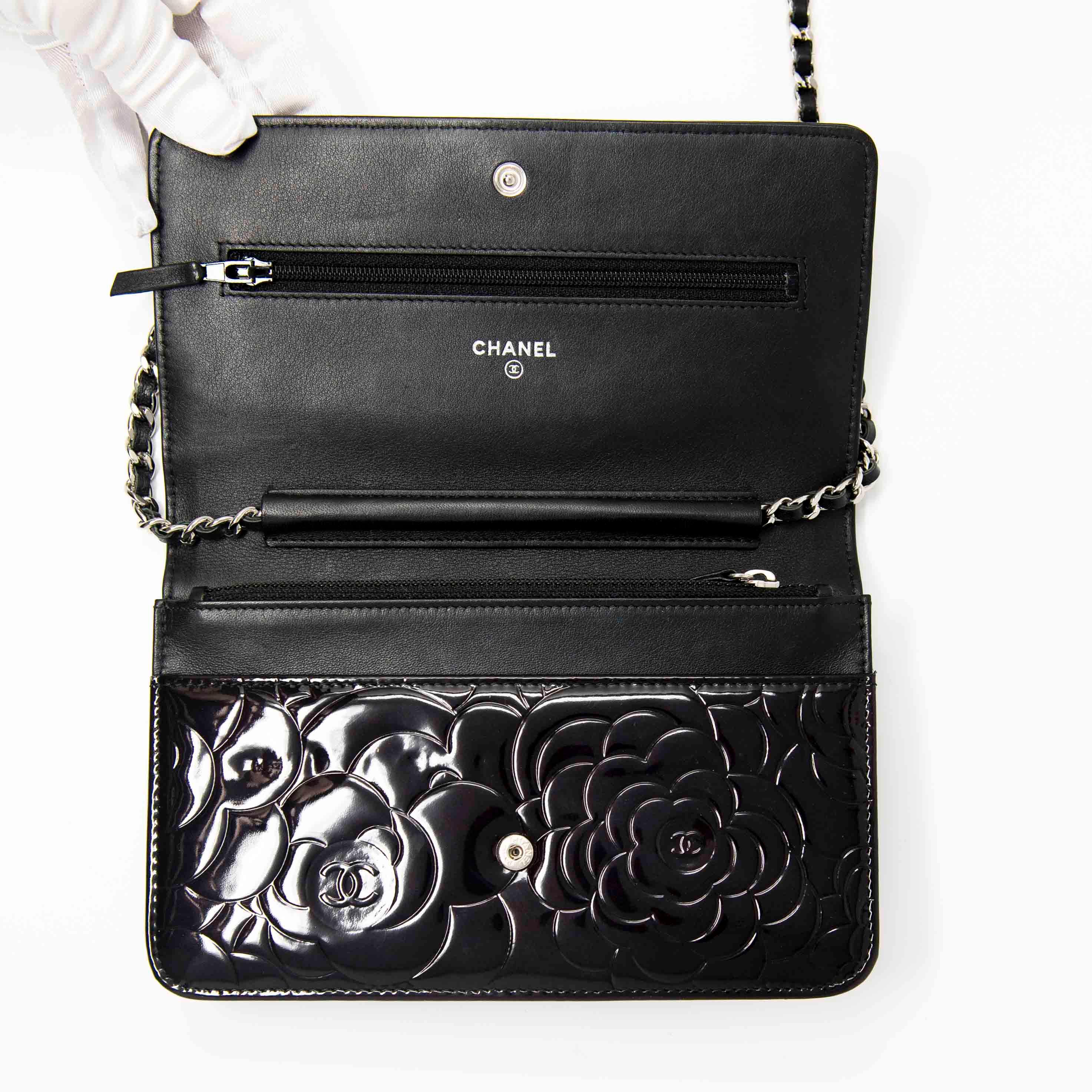 Chanel Black Camellia Wallet On Chain Crossbody Bag - Luxury Designer WOC for Women | Perfect for Evening Parties, Date Nights & Special Occasions