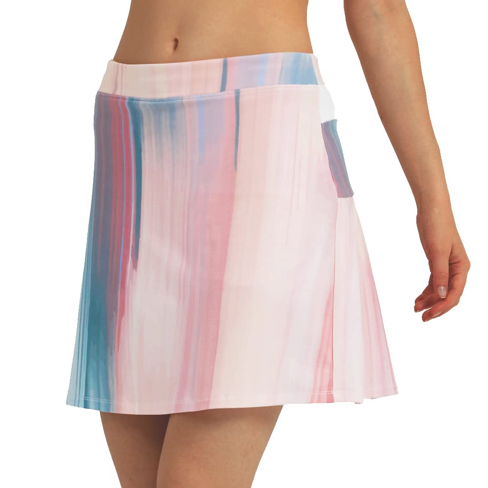Women's Stretchy Pleated Tennis Skirt with Built-in Shorts & Pockets - Perfect for Golf, Running, and Sports Activities (Runs Large)