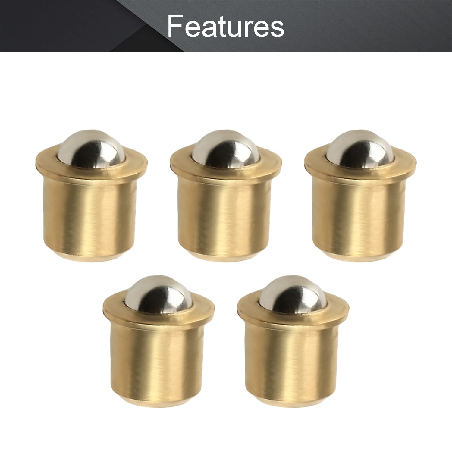 **MroMax 5Pcs Brass Ball Catch for Closet Doors - 0.31