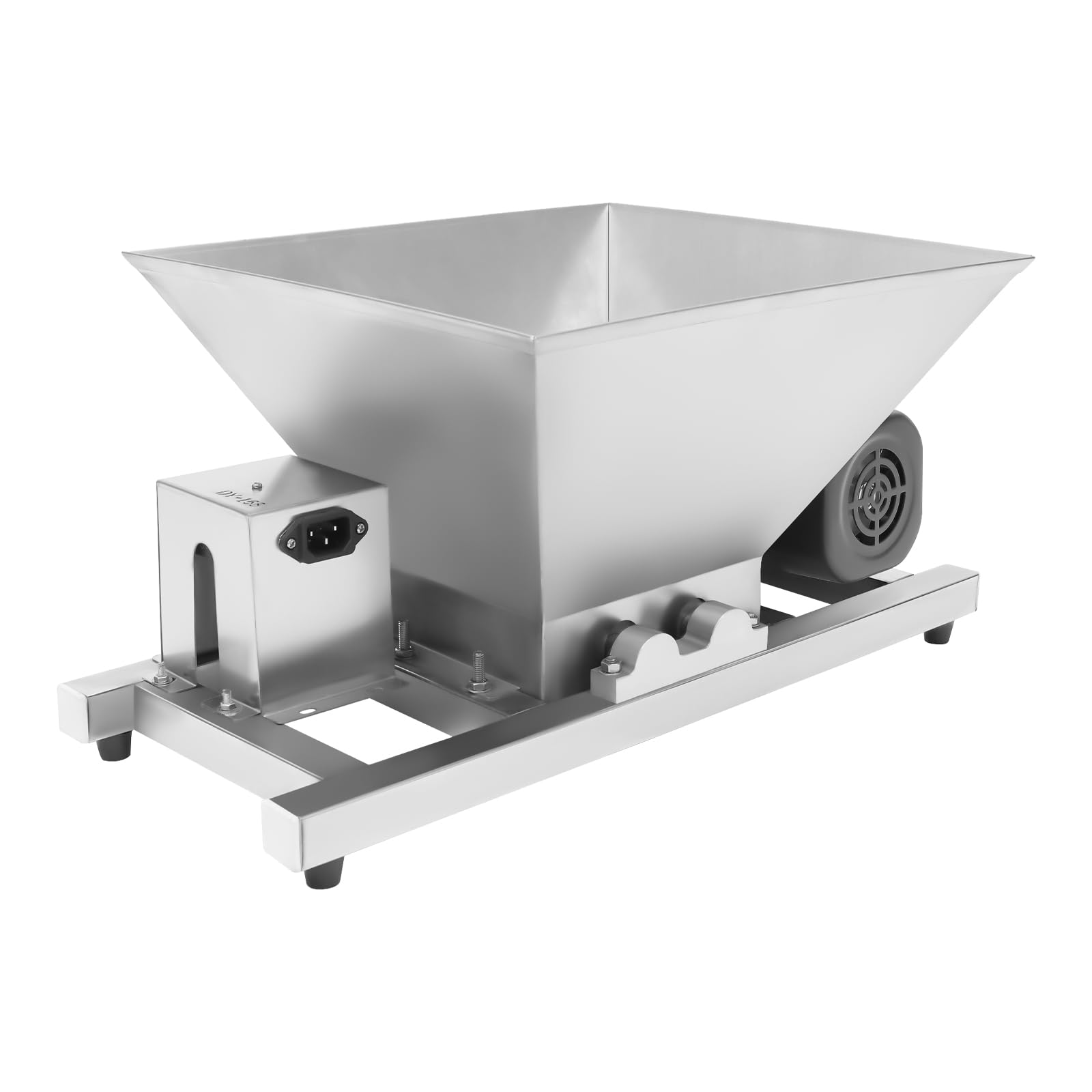 Commercial 4L/1.06Gal Electric Fruit Crusher - 60W 110V Stainless Steel Apple Grinder for Wine, Cider Pressing & Bread Making - Perfect for Home Brewing, Juice Extraction & Large Batch Food Processing