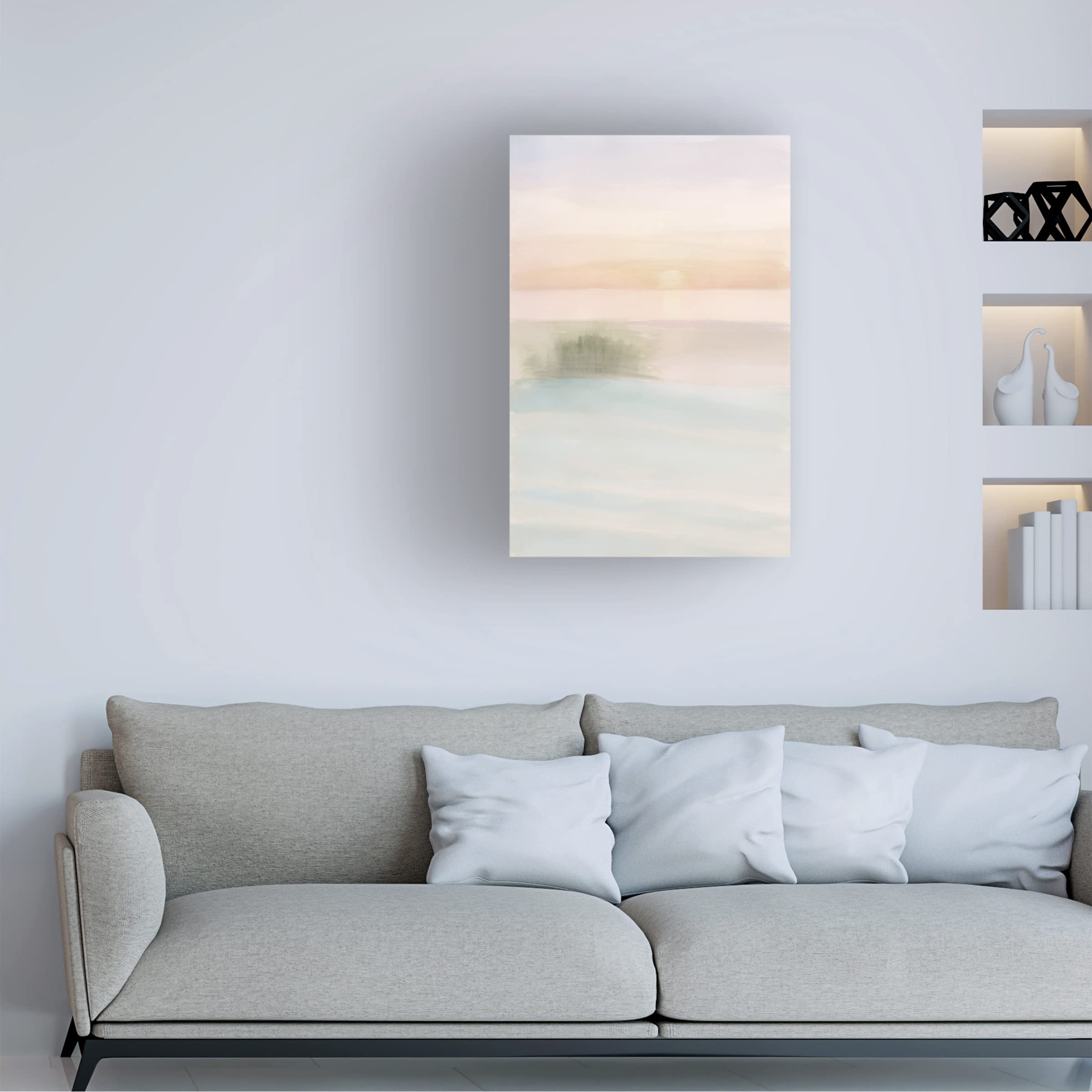 Stellar Design Studio 'Island Calm II' Canvas Wall Art Print - Tropical Beach Landscape Painting for Living Room, Bedroom & Office Decor