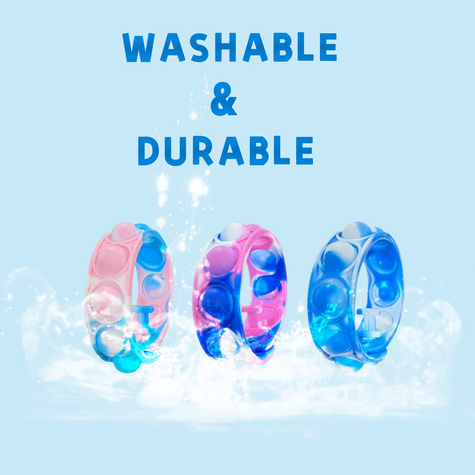 100pcs Rainbow Pop Bracelet Bubble Fidget Toys Pack - Adjustable Silicone Stress Relief Bracelets for Kids & Adults - Perfect for Classroom, Office, Party Favors & Sensory Play