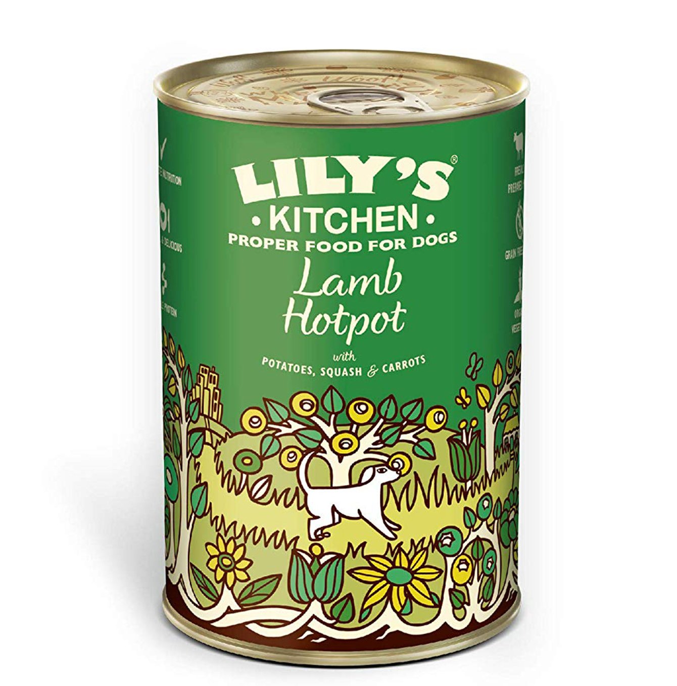 Lily's Kitchen Slow Cooked Lamb Hotpot Dog Food - Grain-Free, Natural Ingredients (Case of 6) | Perfect for Adult Dogs & Puppies at Home or Travel