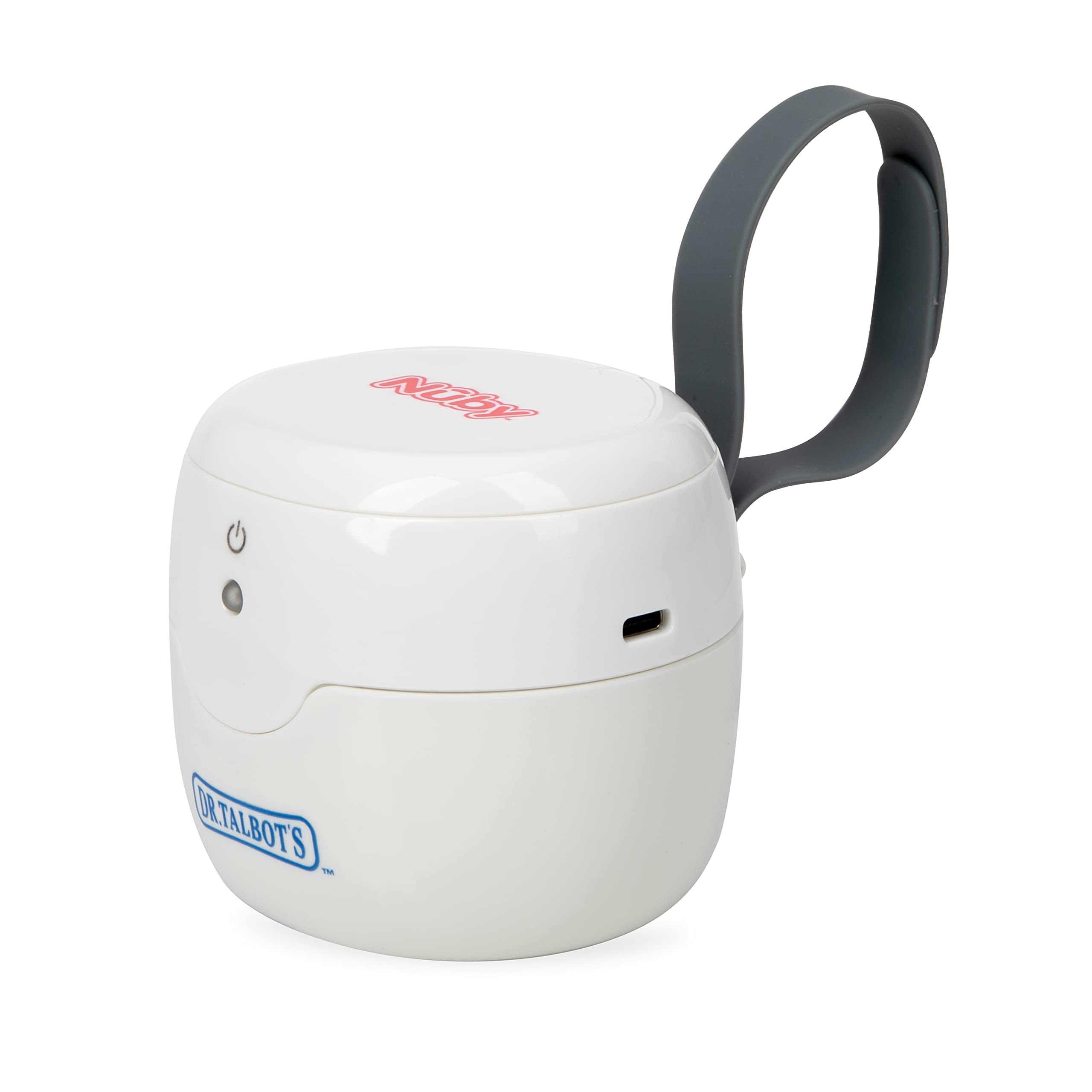 Dr. Talbot's Portable UV-C Sterilizer for Pacifiers, Baby Bottles & Small Items - Compact & Travel-Friendly White Sterilizing Device - Perfect for Diaper Bags, Strollers & On-The-Go Use