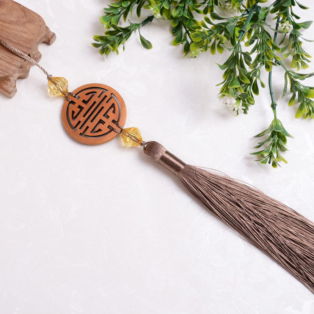 10Pcs/Lot Light Coffee Curtain Cord Tassel Fringe Key Tassel - DIY Sewing Curtain Accessories for Home Decor, Window Treatments, and Craft Projects
