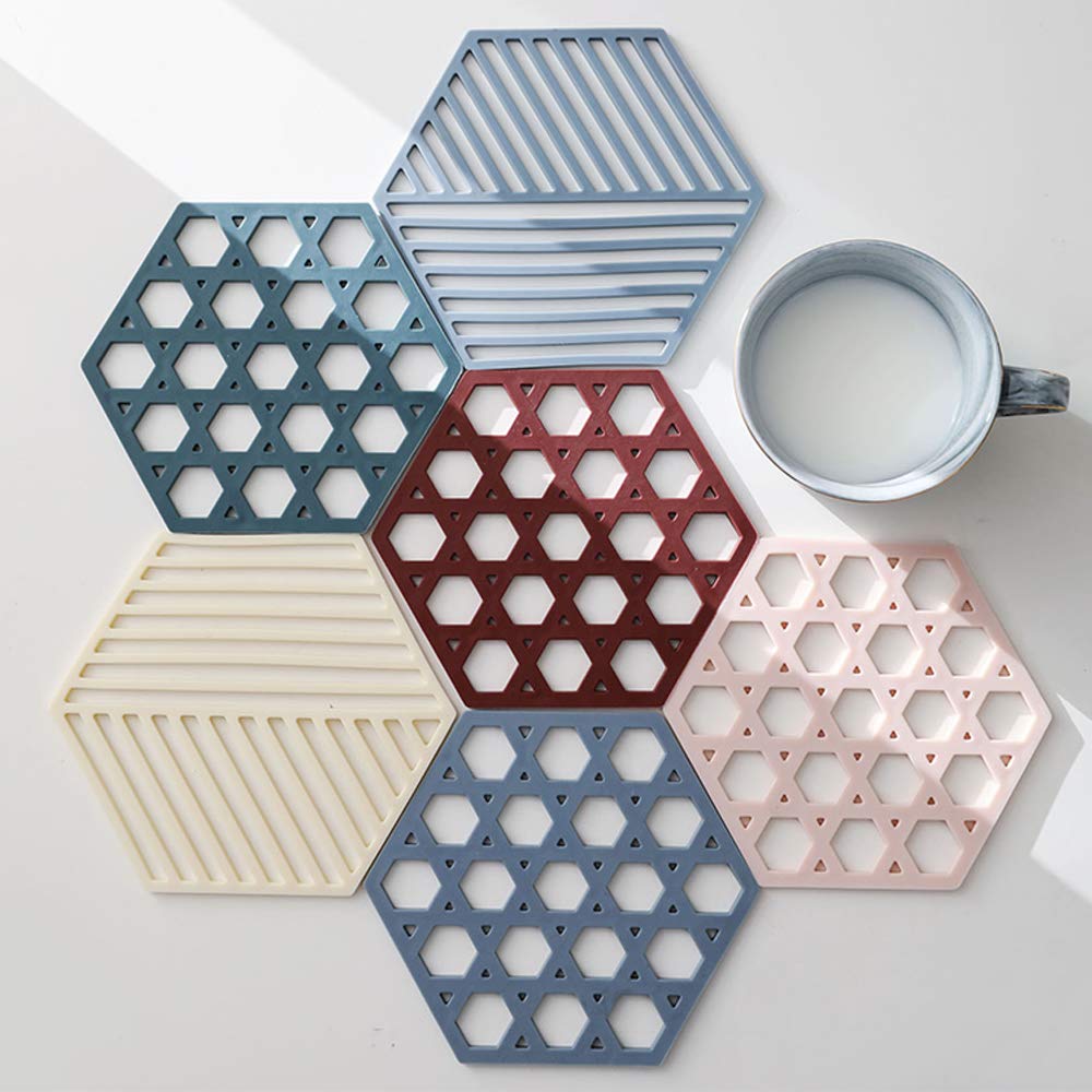 Multipurpose Silicone Placemats Set - 4 Pack Heat Resistant, Non-Slip Kitchen Mats for Bowls, Coffee Cups & Hot Dishes | Waterproof, Food Grade Silicone Trivets | Perfect for Dining Table, Office Desk & Outdoor Picnics
