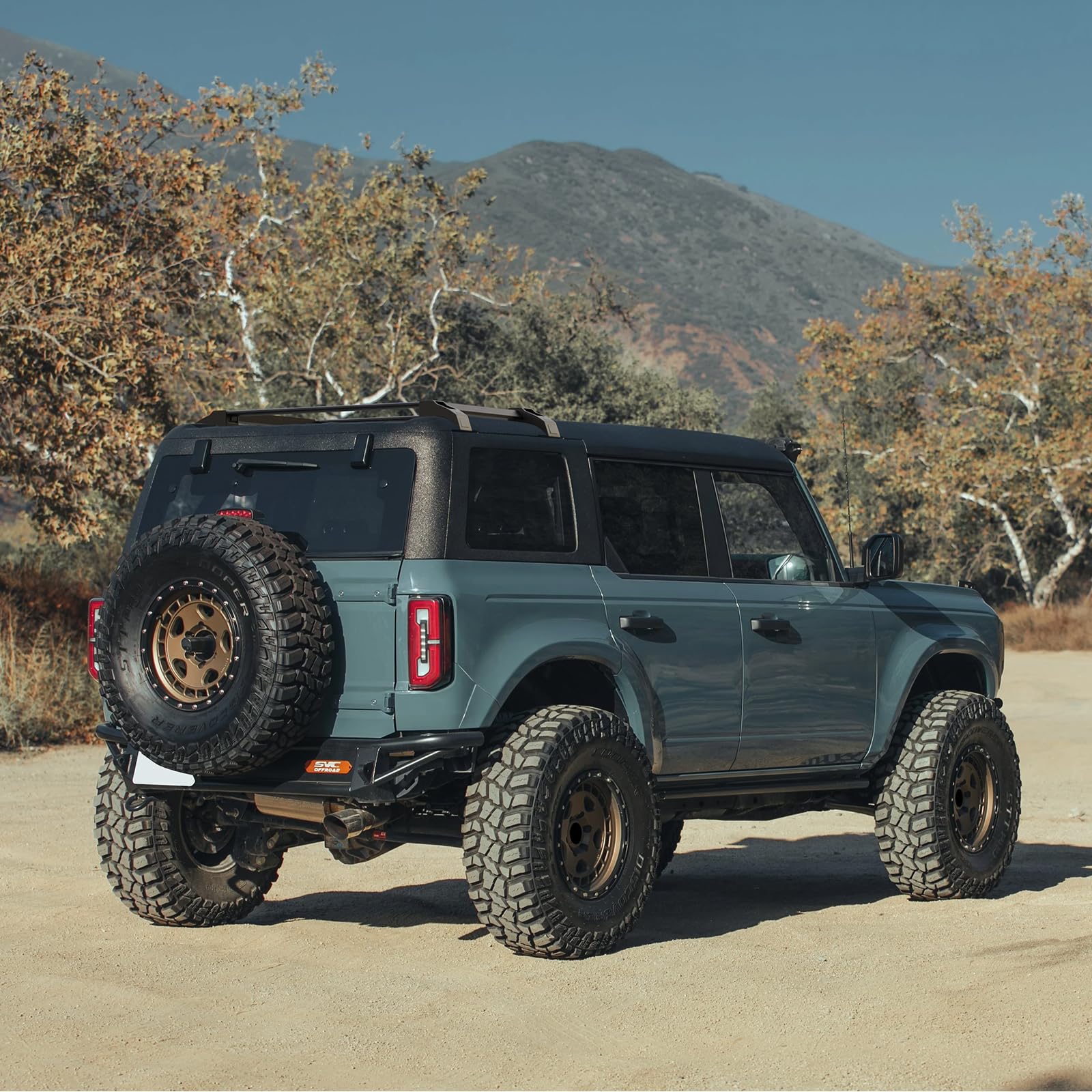 2021-2025 Ford Bronco 4-Door Hard Top Half Short Roof Rack - Heavy Duty Cross Bars for Cargo Carrier & Luggage | Perfect for Camping, Road Trips & Outdoor Adventures