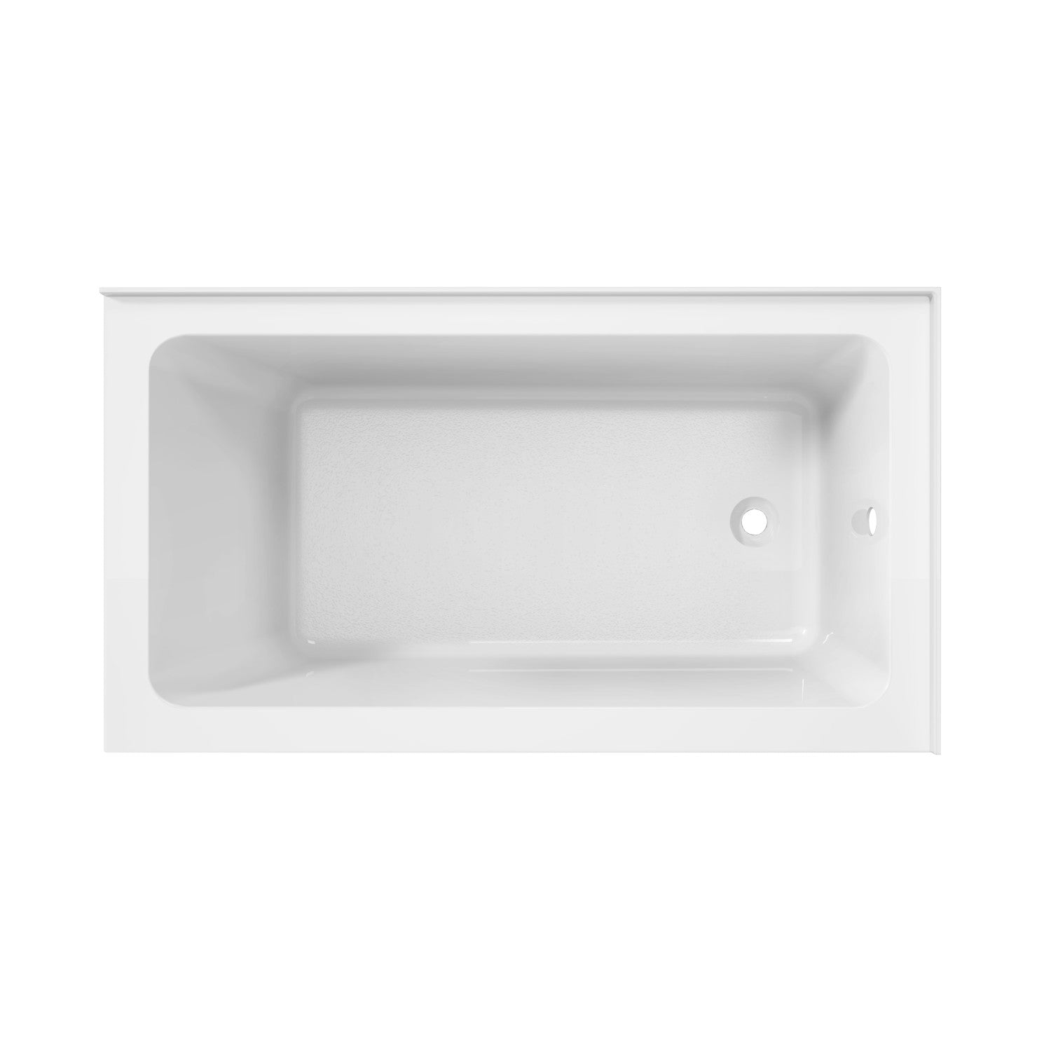 Aqua Eden VTAP5430R22TS 54-Inch Acrylic Rectangular Corner Bathtub for Small Bathrooms - Right Hand Drain, Glossy White - Perfect for Modern Home Spa & Relaxation