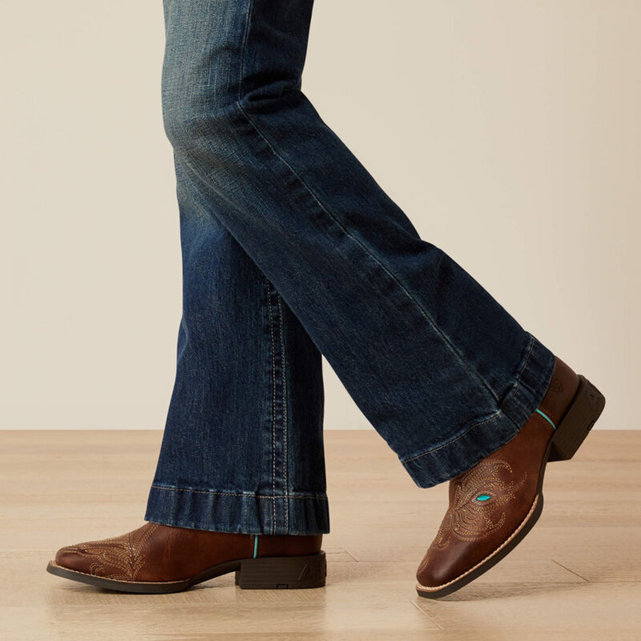 Ariat Girls Elsie Trouser Jean - Durable Stretch Denim Pants for School & Play | Comfortable Kids Jeans for Everyday Wear