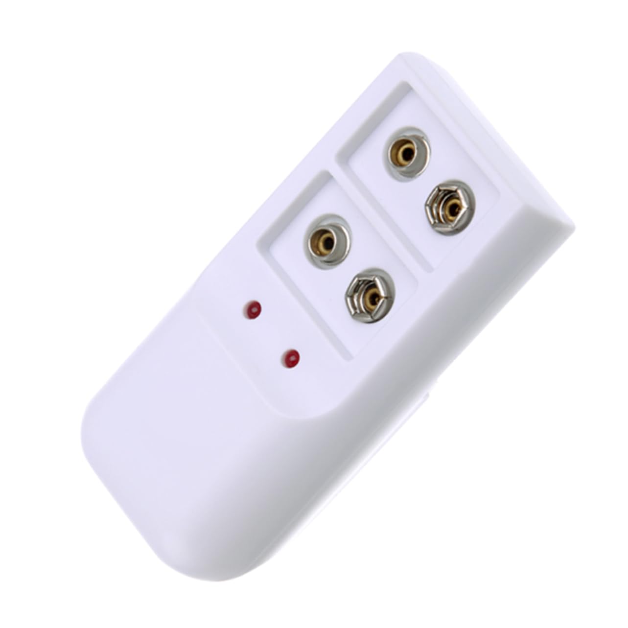 Angoily 9V Li-ion Rechargeable Battery and Charger Set - 2 Slot Compact Charger with LED Status Indicator - Perfect for Guitar Pedals, Smoke Detectors & Electronic Devices