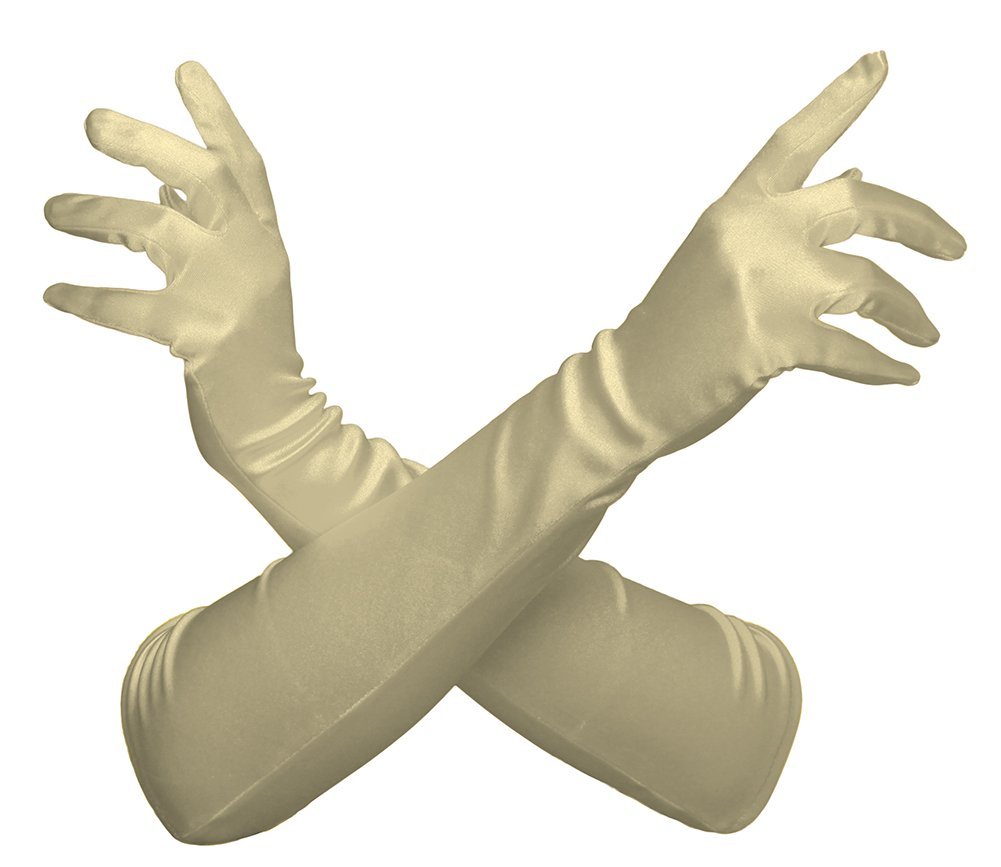 Elegant Women's 18-Inch Satin Opera Gloves - Formal Evening Wear, Vintage Costume Accessory, Bridal Gloves for Weddings & Special Occasions