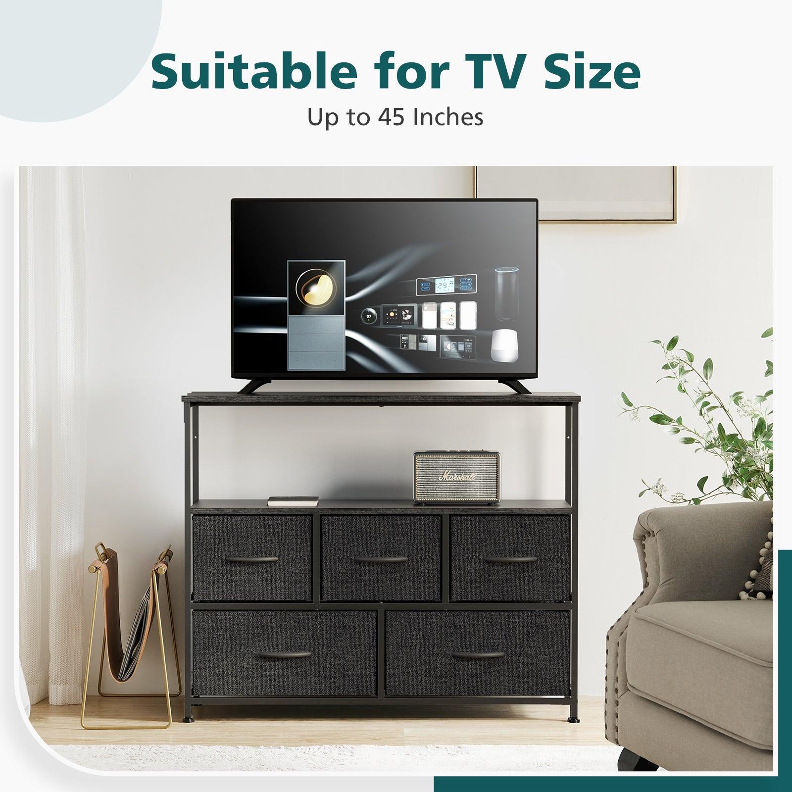 5-Drawer Fabric Dresser with Metal Frame - Modern Bedroom Chest of Drawers for Closet Organization | Perfect for Small Spaces & Apartment Storage