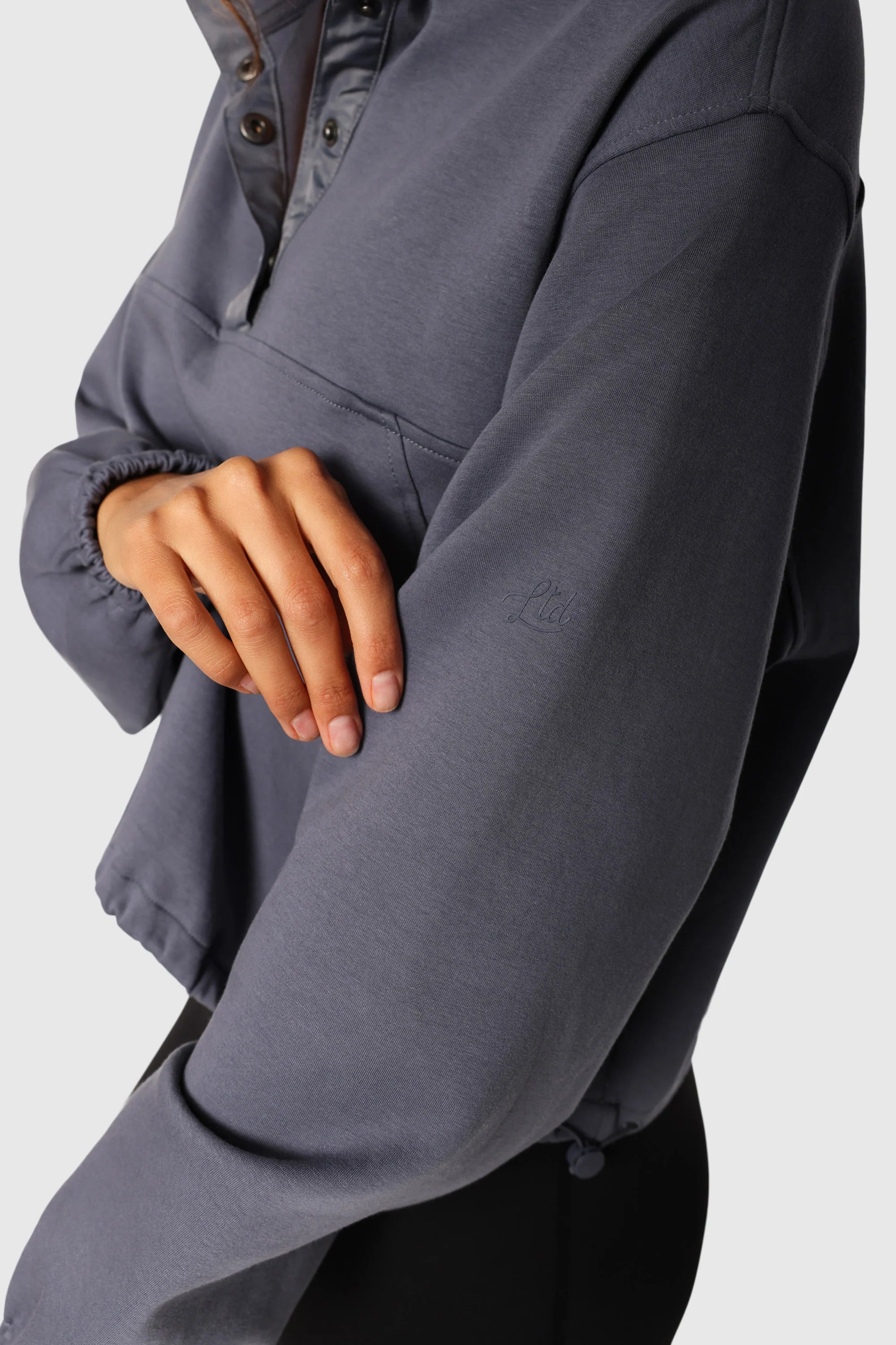 Black Snap Pullover Hoodie - Stylish & Comfortable for Casual Wear, Gym, and Outdoor Activities