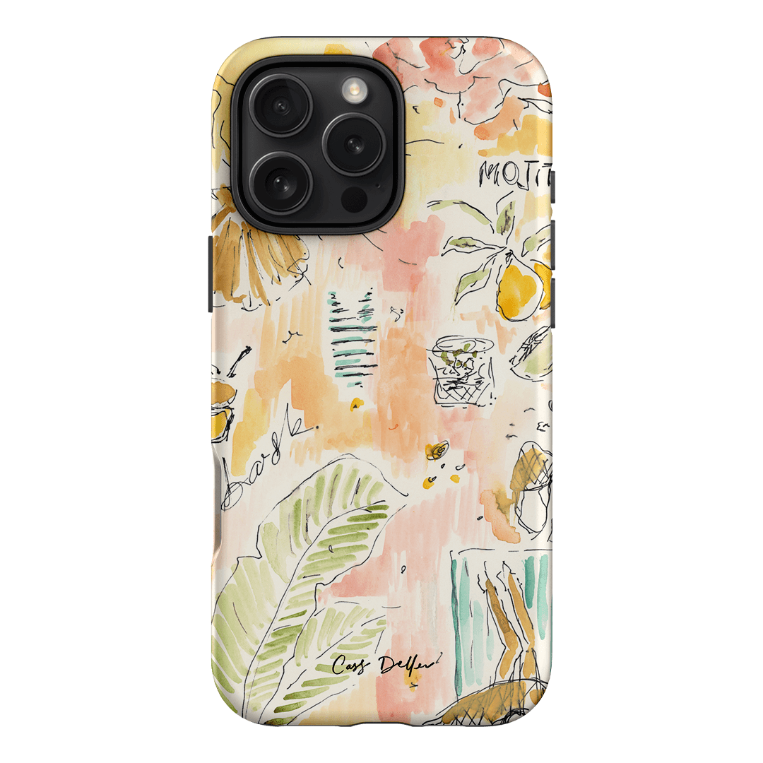 Premium Mojito Summer Lemon Print Phone Case - Trendy & Durable Protective Cover for iPhone & Samsung - Perfect for Beach, Vacation & Summer Outings
