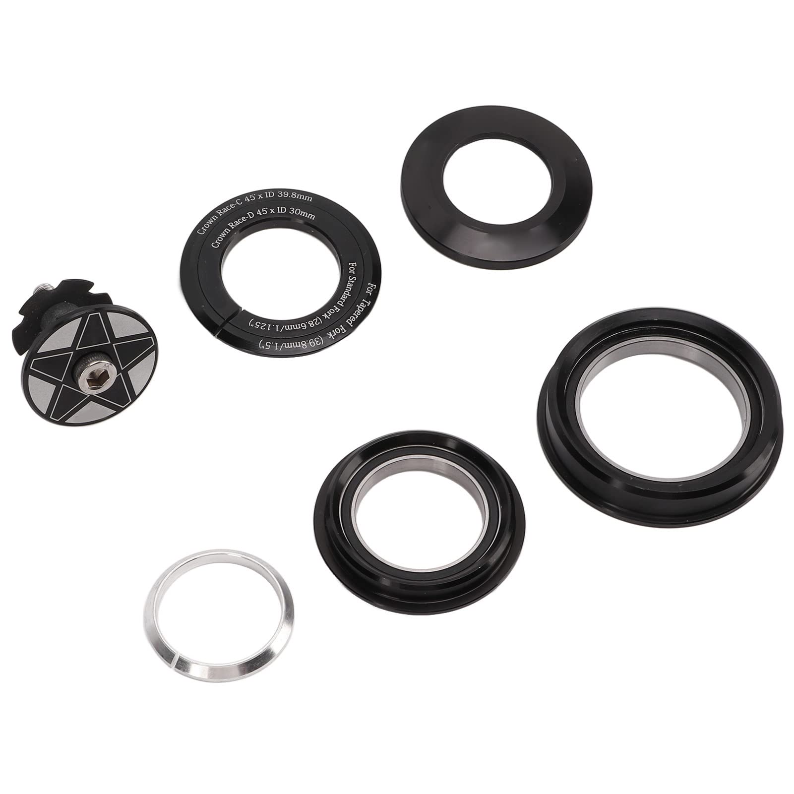 BTIHCEUOT Aluminum Bike Headset - CNC Machined, Anodized, Double Bearing for 44-56mm Frames | Durable Cycling Headset for Mountain Bikes & Road Bikes | Perfect for Trail Riding, Commuting & Long-Distance Cycling