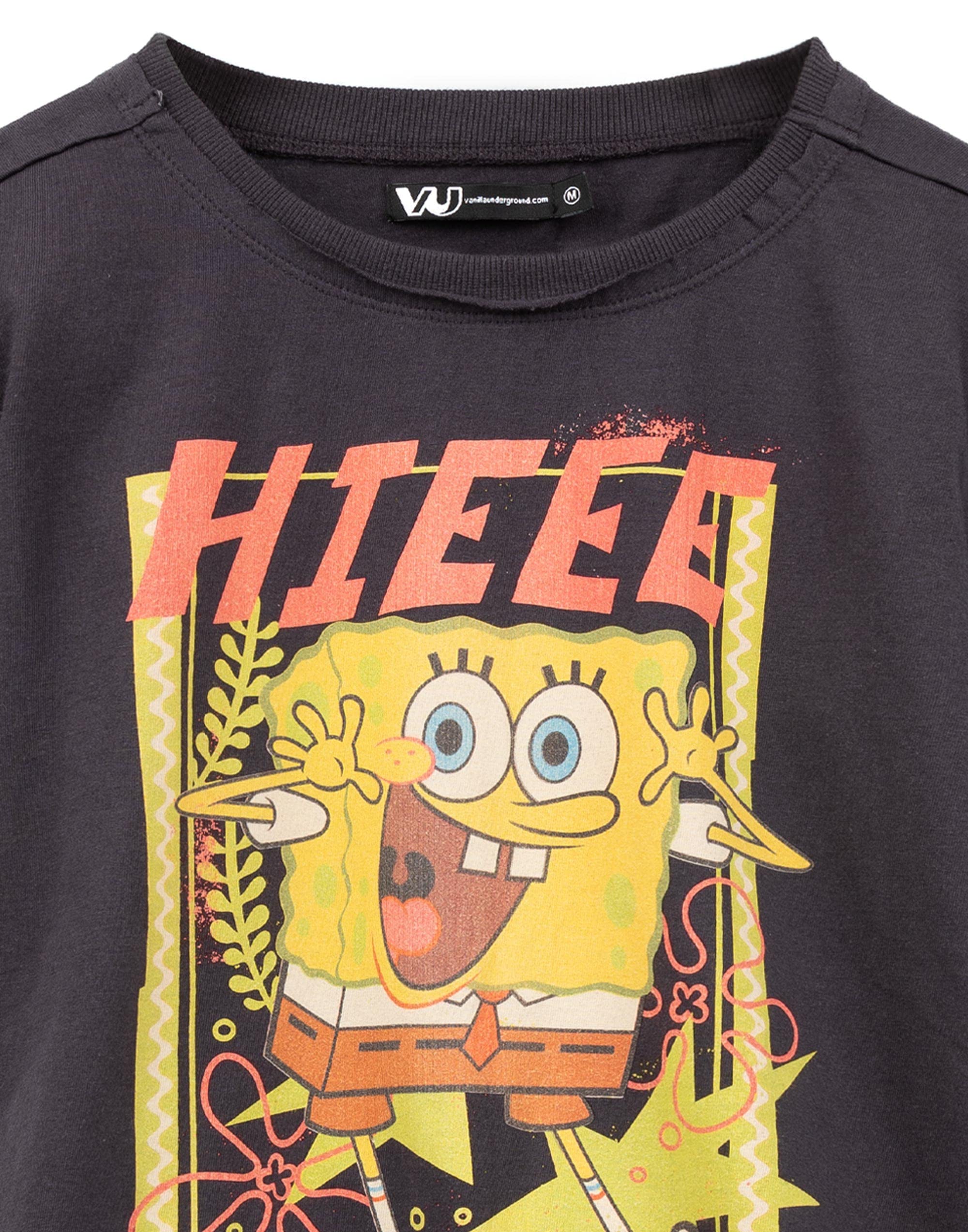 SpongeBob SquarePants Women's Cropped T-Shirt - Soft Cotton Casual Tee for Summer Outfits & Streetwear Fashion