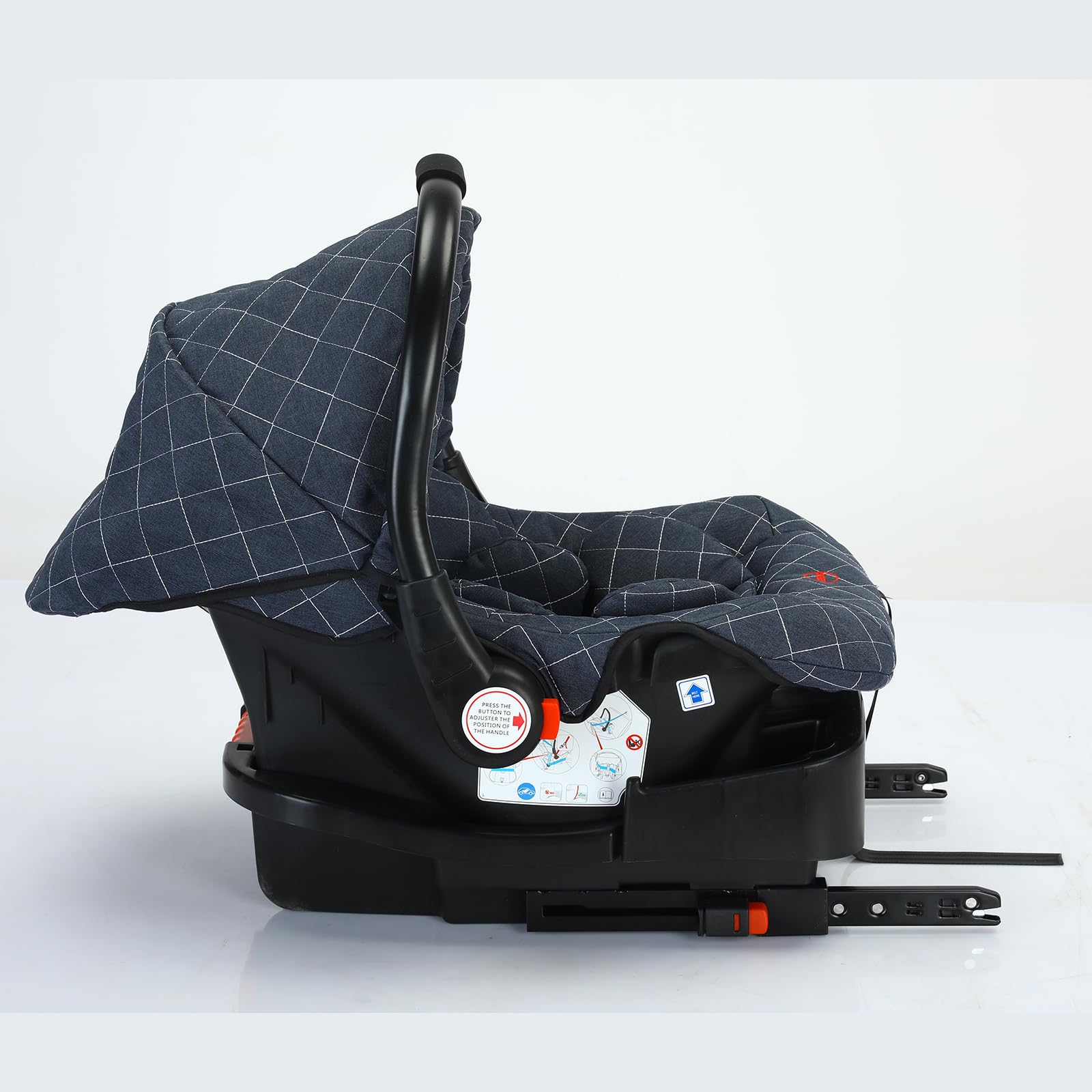 3 in 1 Convertible Baby Travel System - Reversible Stroller, Portable Pushchair & Infant Pram - Foldable Luxury High Landscape Buggy for Newborn (Blue with Base) | Perfect for Shopping, Park Outings & Air Travel