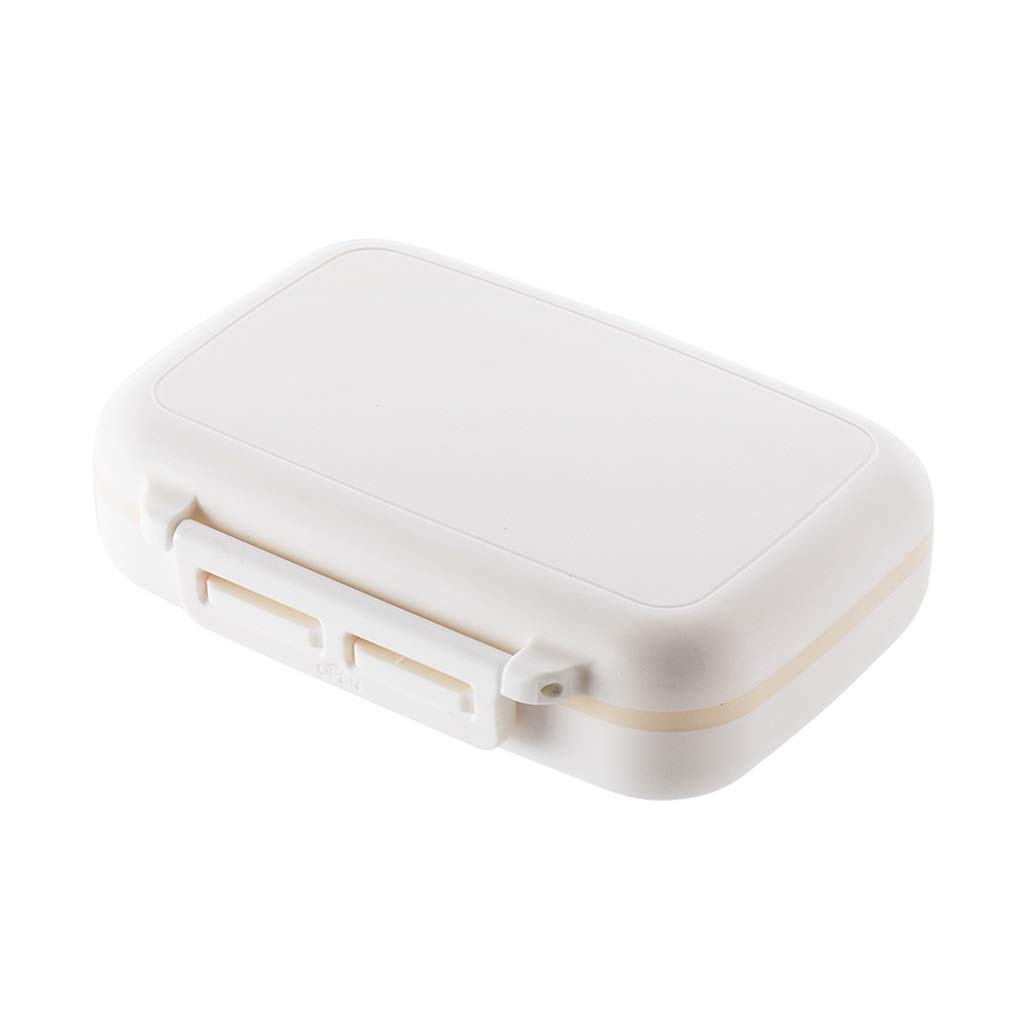 Portable Weekly Pill Organizer Box - Moisture-Proof Travel Medicine Container with Secure Seal | Compact White Pill Case for Daily Medication Storage | Perfect for Travel, Home & Office Use