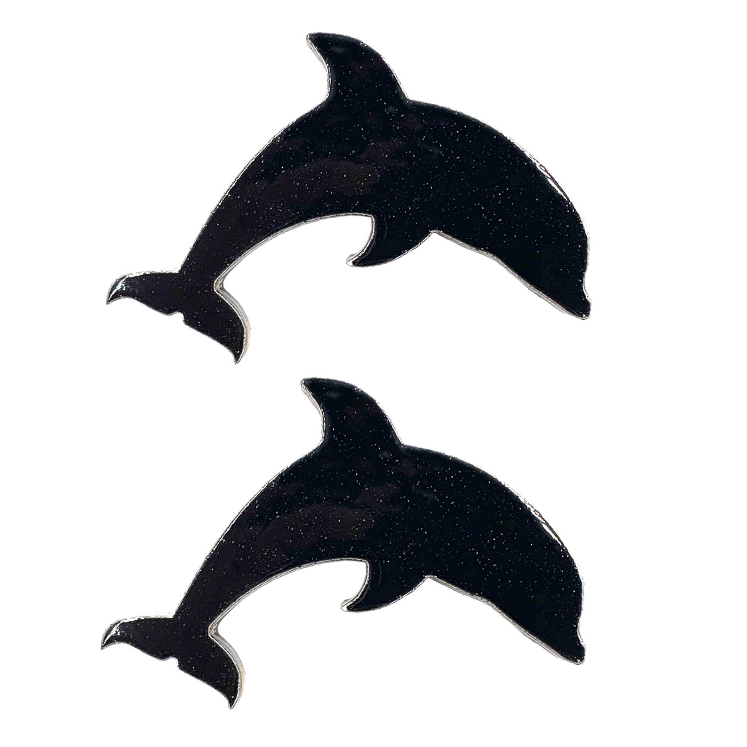 Black Glitter Dolphin Step Marker Mosaic Tiles for Swimming Pools – 4.5