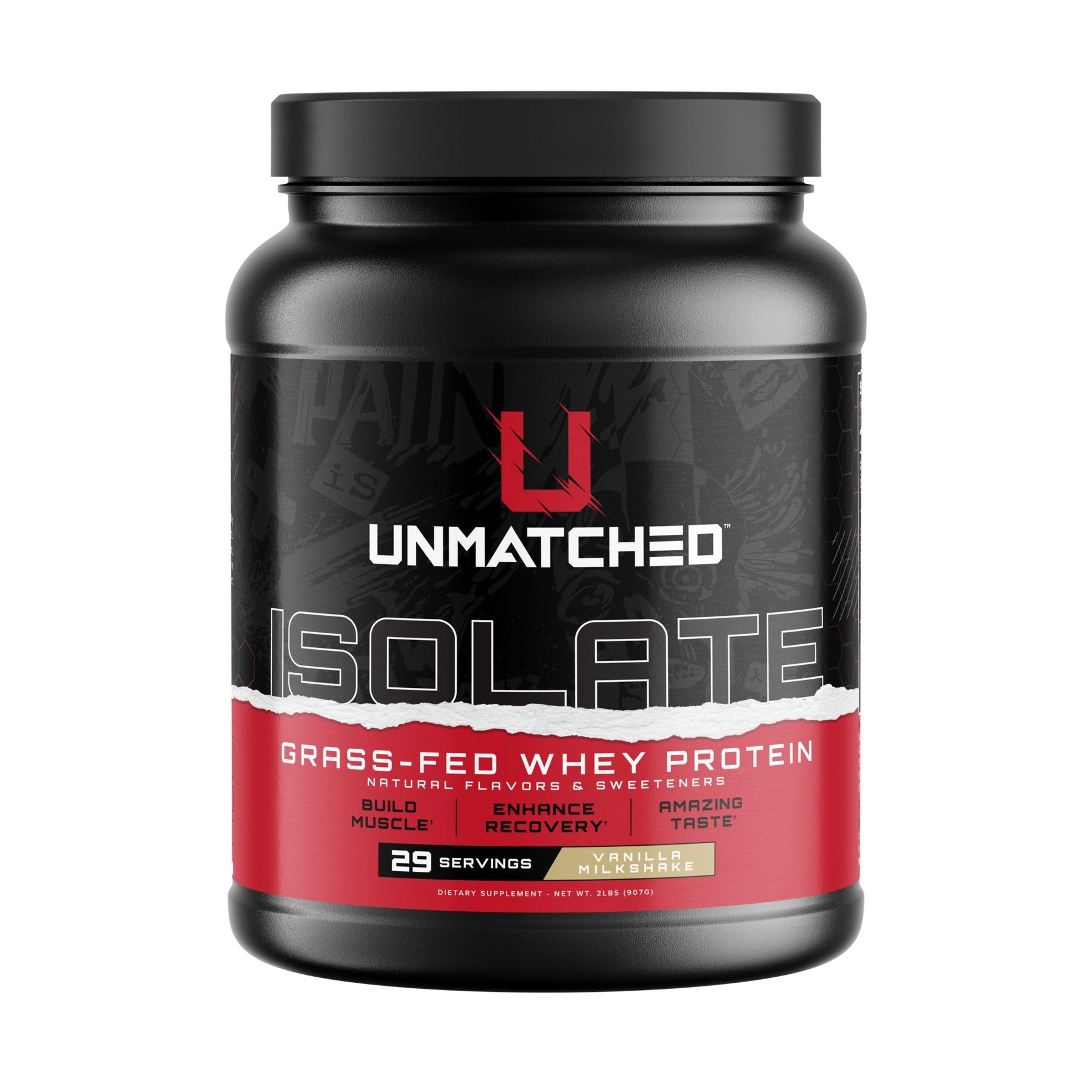 Grass Fed Whey Protein Isolate Powder - Vanilla Milkshake Flavor | 100% Natural, Keto & Paleo Friendly | Post-Workout Recovery & Muscle Building Supplement