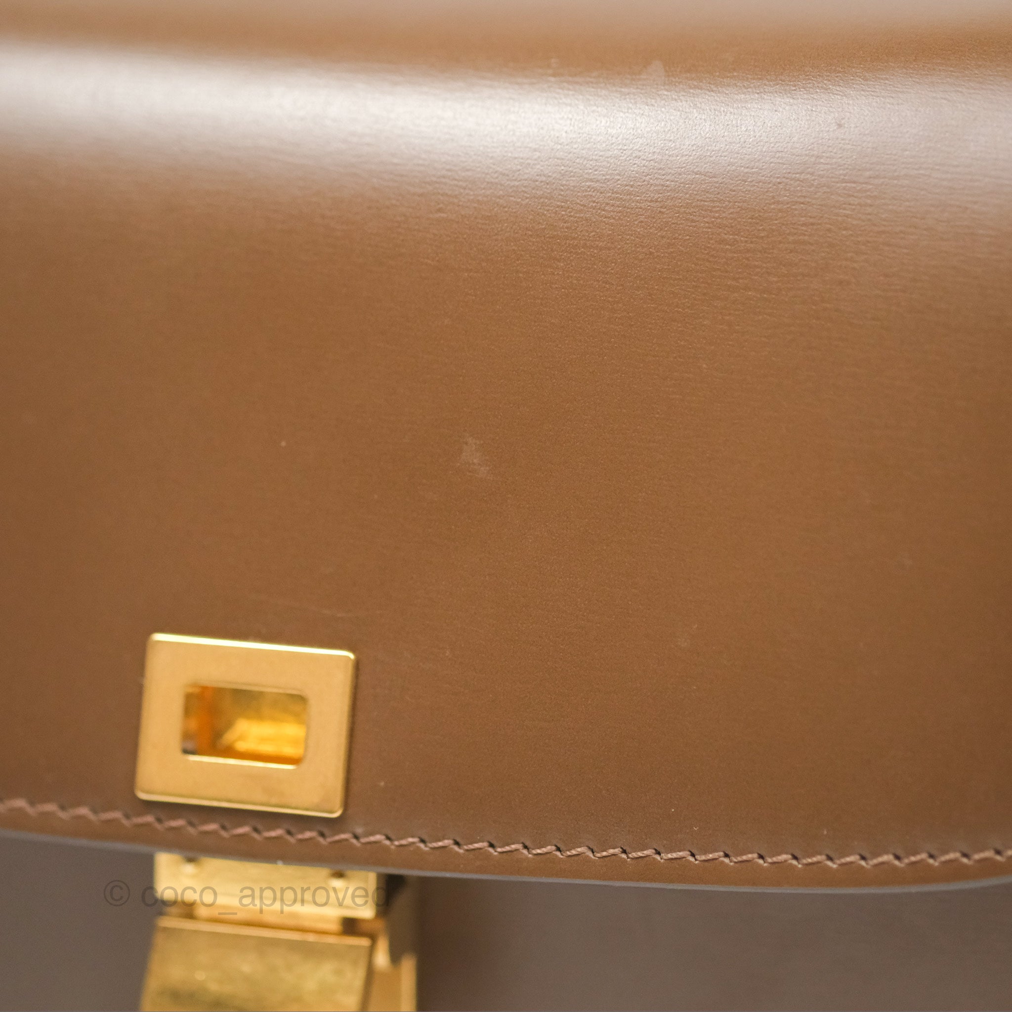 Celine Teen Classic Box Bag in Caramel Box Calfskin Leather - Perfect for Work, Travel & Everyday Luxury