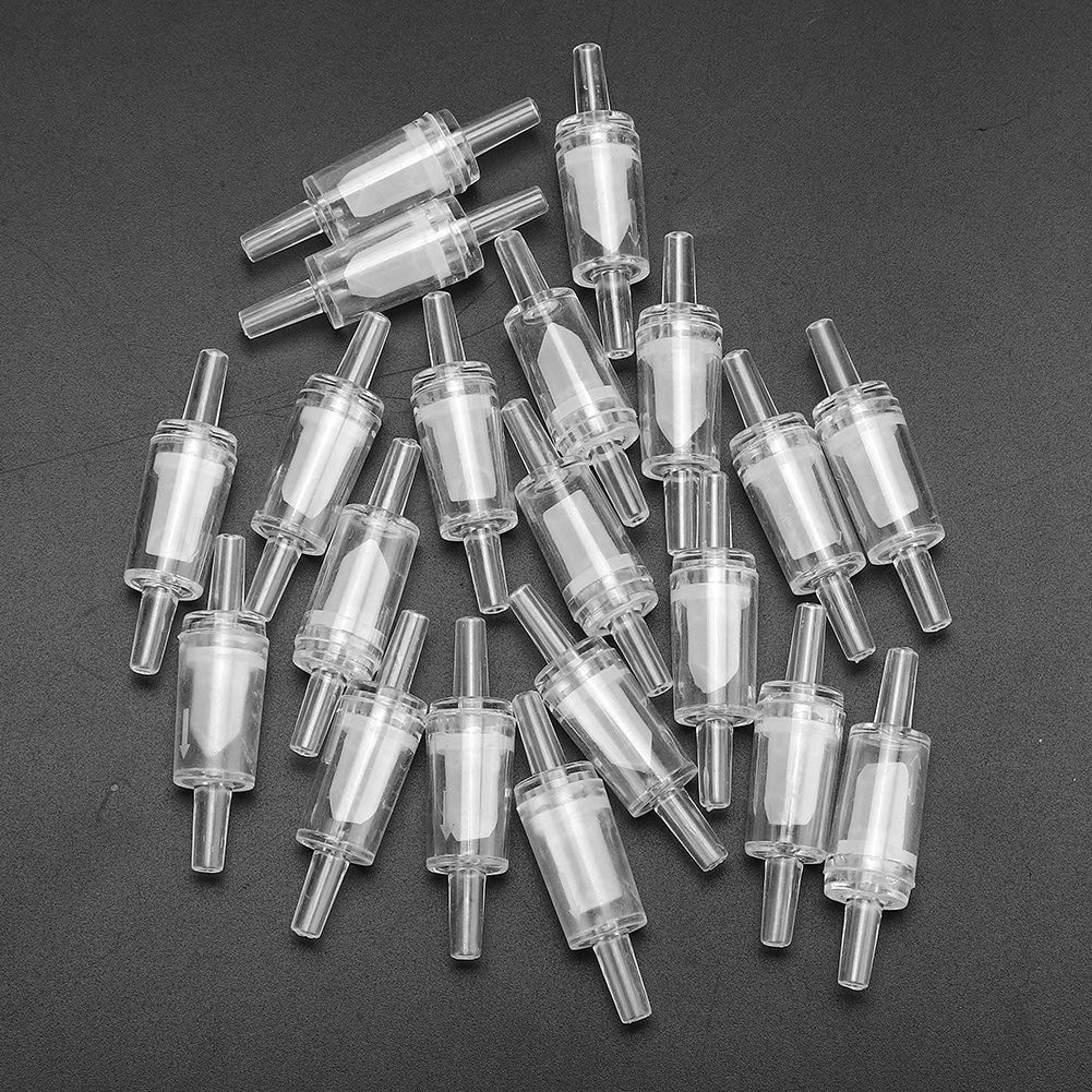 Aquarium Check Valve 20PCS - Strong Plastic One Way Valve for Fish Tank Air Pump - Prevent Water Backflow for Aquariums