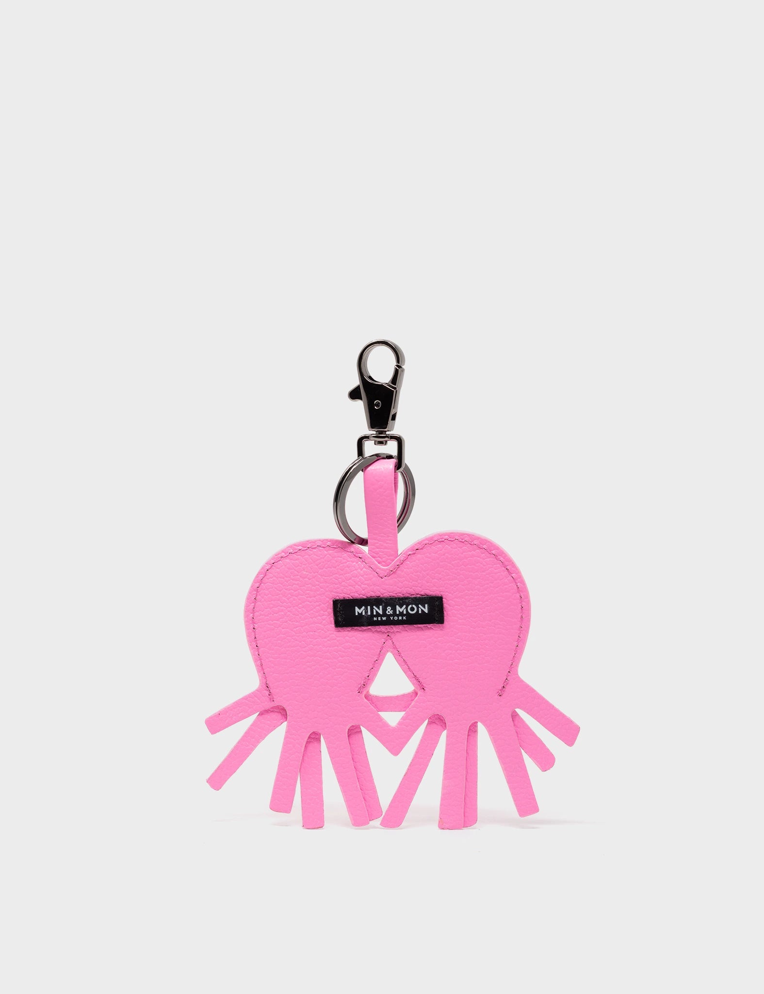 Octotwins Charm Bubblegum Pink Leather Keychain - Cute Kawaii Keyring for Backpacks, Purses & Gift Giving - Perfect for Girls, Teens & Anime Lovers
