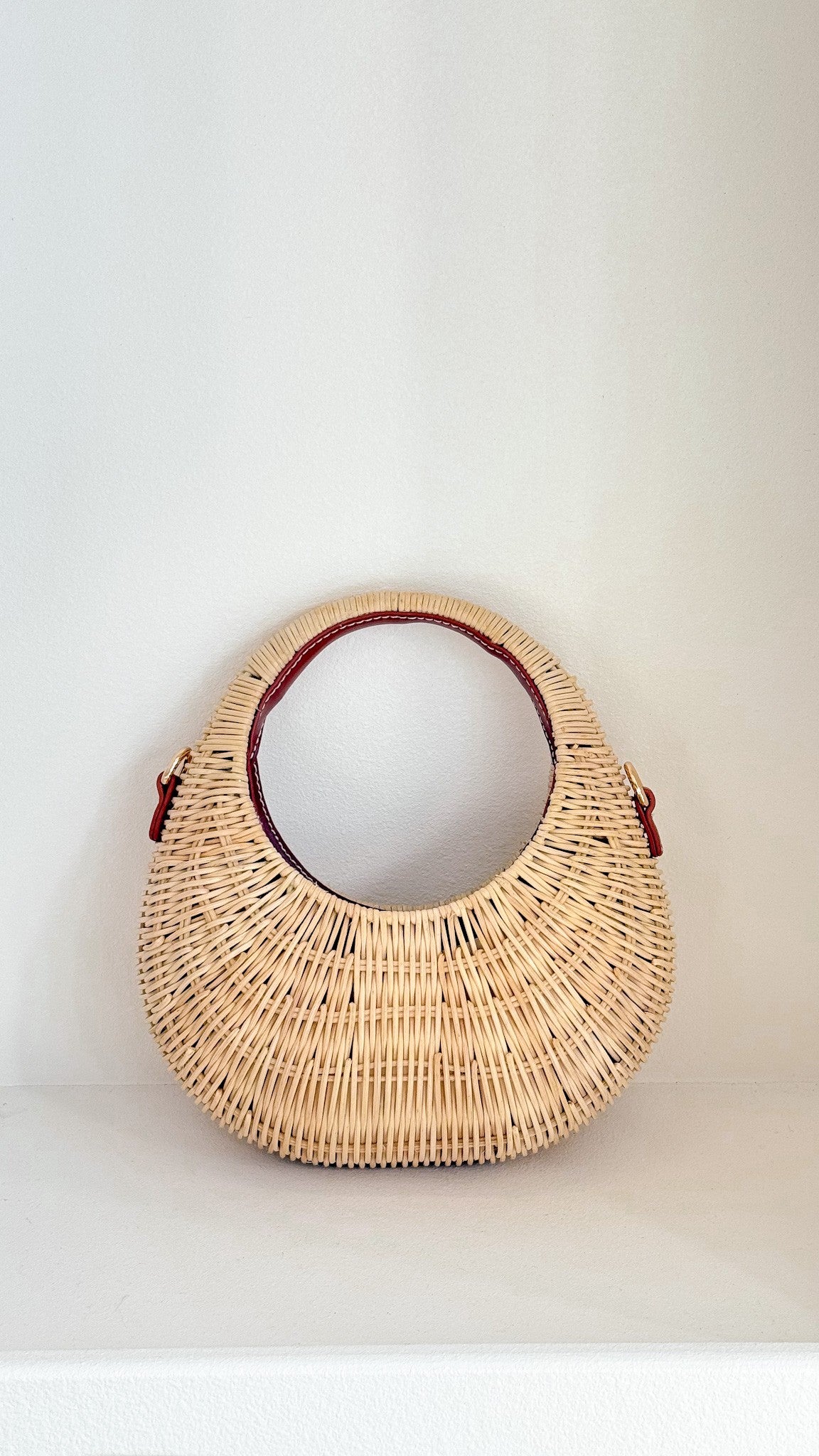 Gianna Natural Rattan Handle Bag - Stylish Woven Crossbody Purse for Women, Perfect for Beach, Shopping & Everyday Use