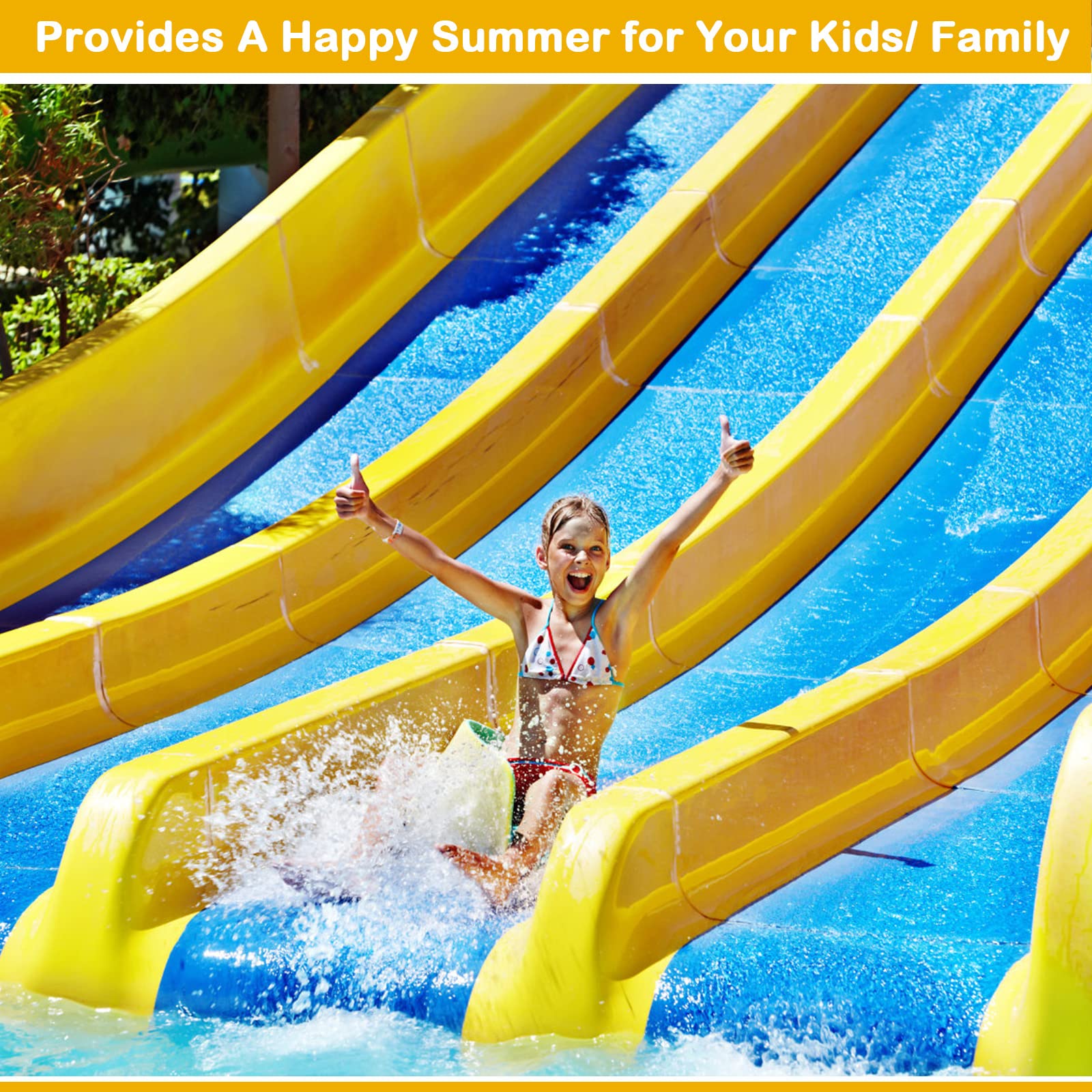 Premium Inground Pool Slide Water Tubing Kit - Complete Set with Sprayer & Hose for Swimming Pool Slides | Perfect for Backyard Fun, Family Gatherings & Summer Water Activities